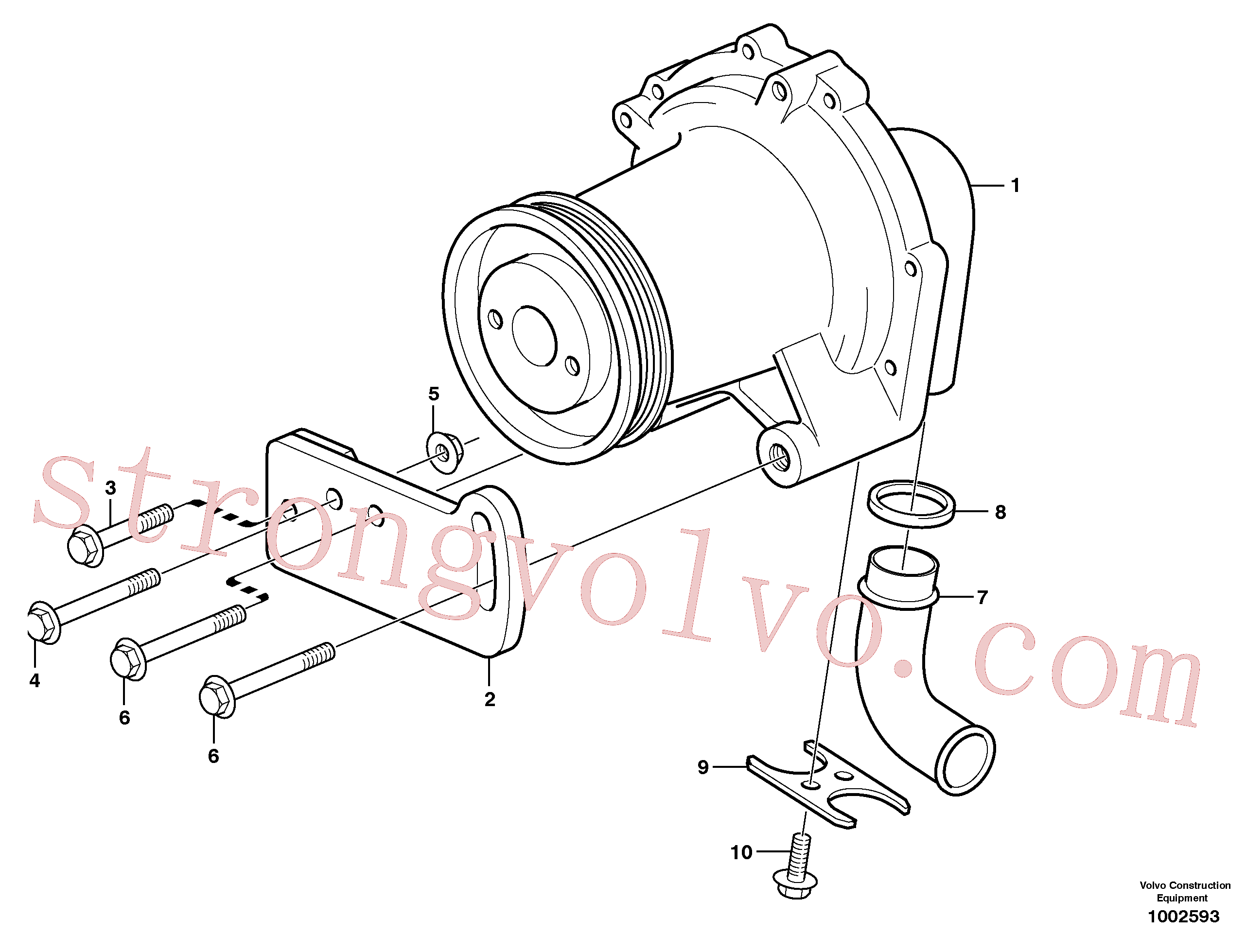 VOE965221 Parafuso flangeado Volvo escavadeira