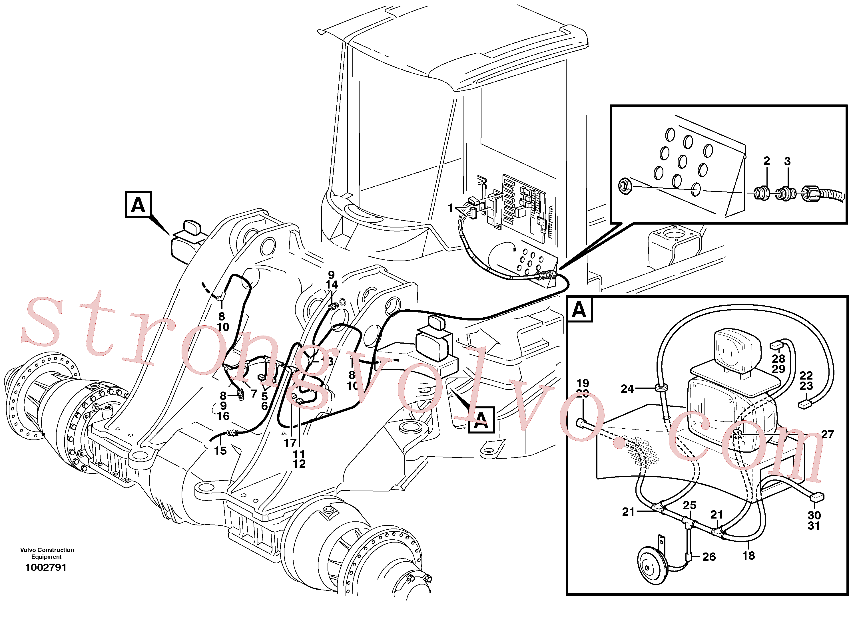 VOE941269 Volvo Cablagem, dianteira(1002791 Montagem)