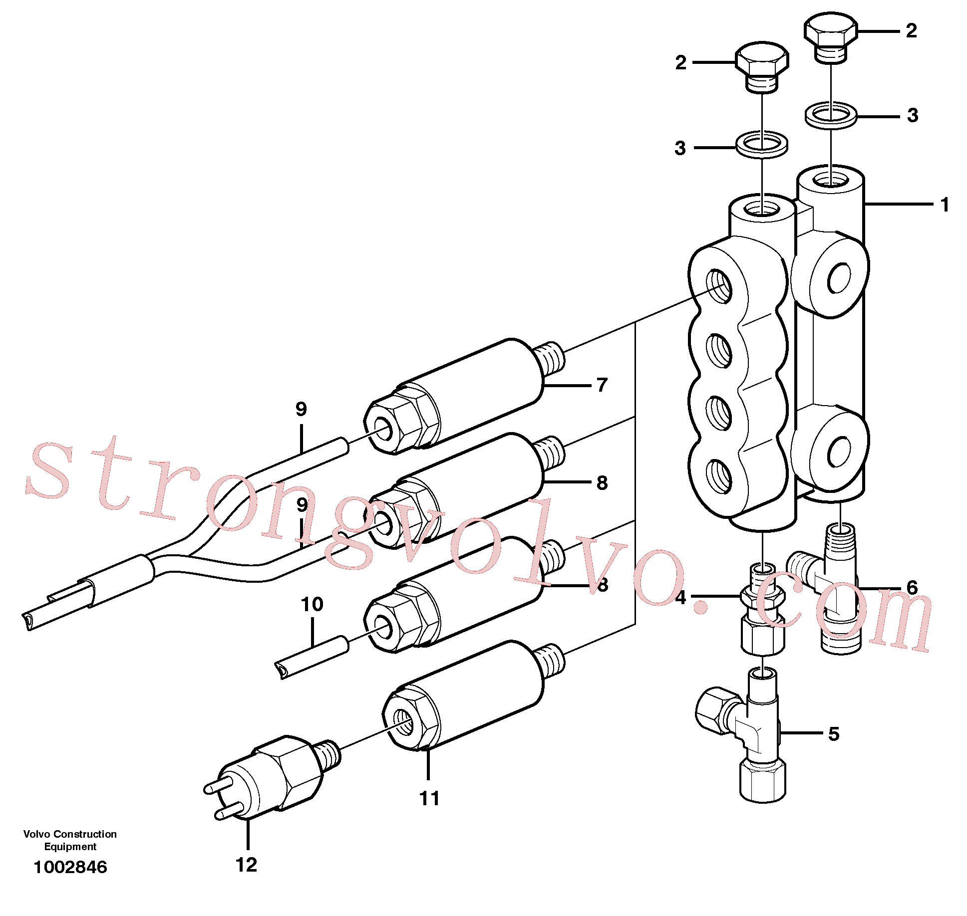 VOE11702149 Volvo Bloco de distribuição, B4(1002846 Montagem)