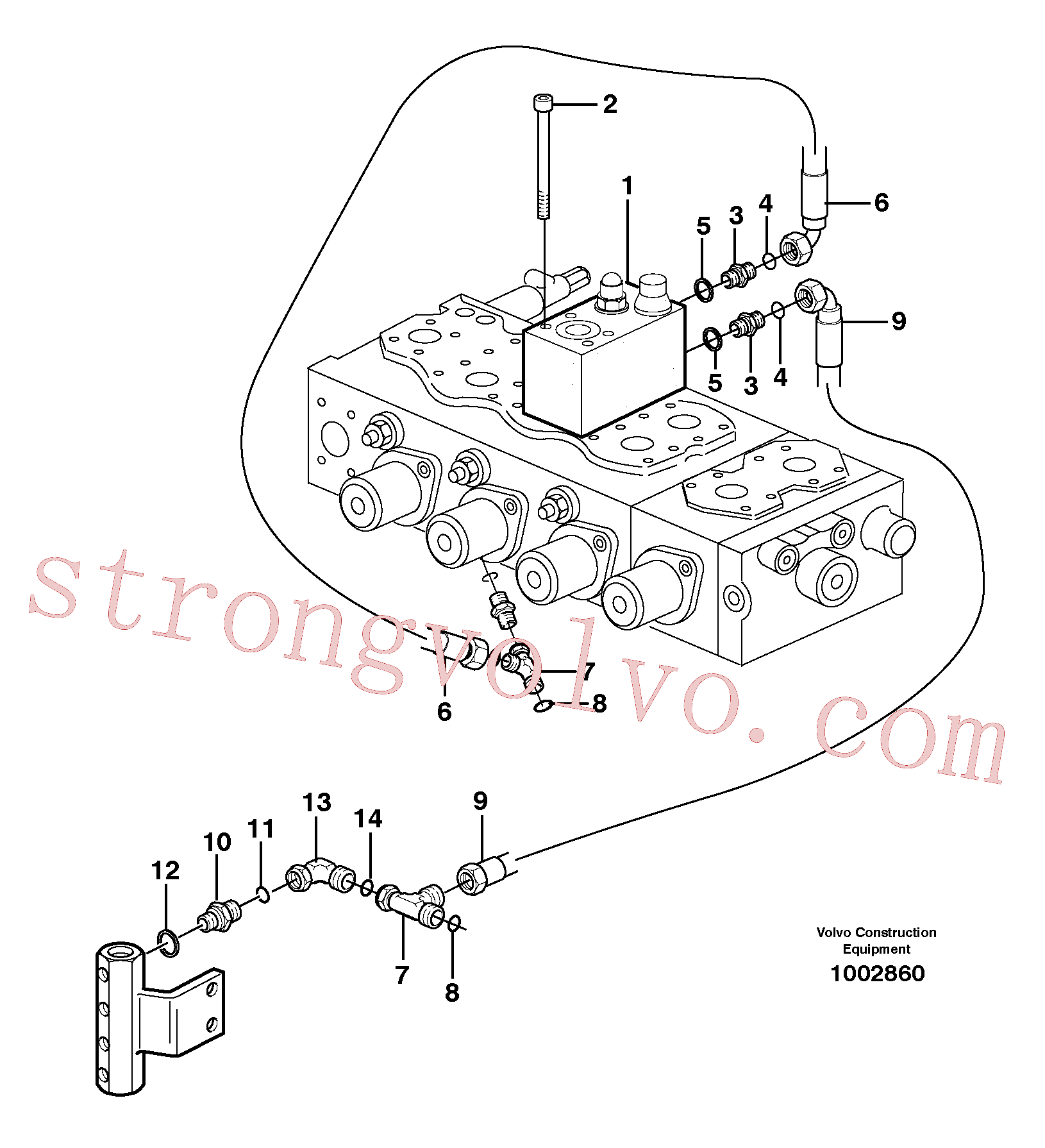 Volvo VOE14373272 Corpo da válvula Volvo Acessórios para escavadeira