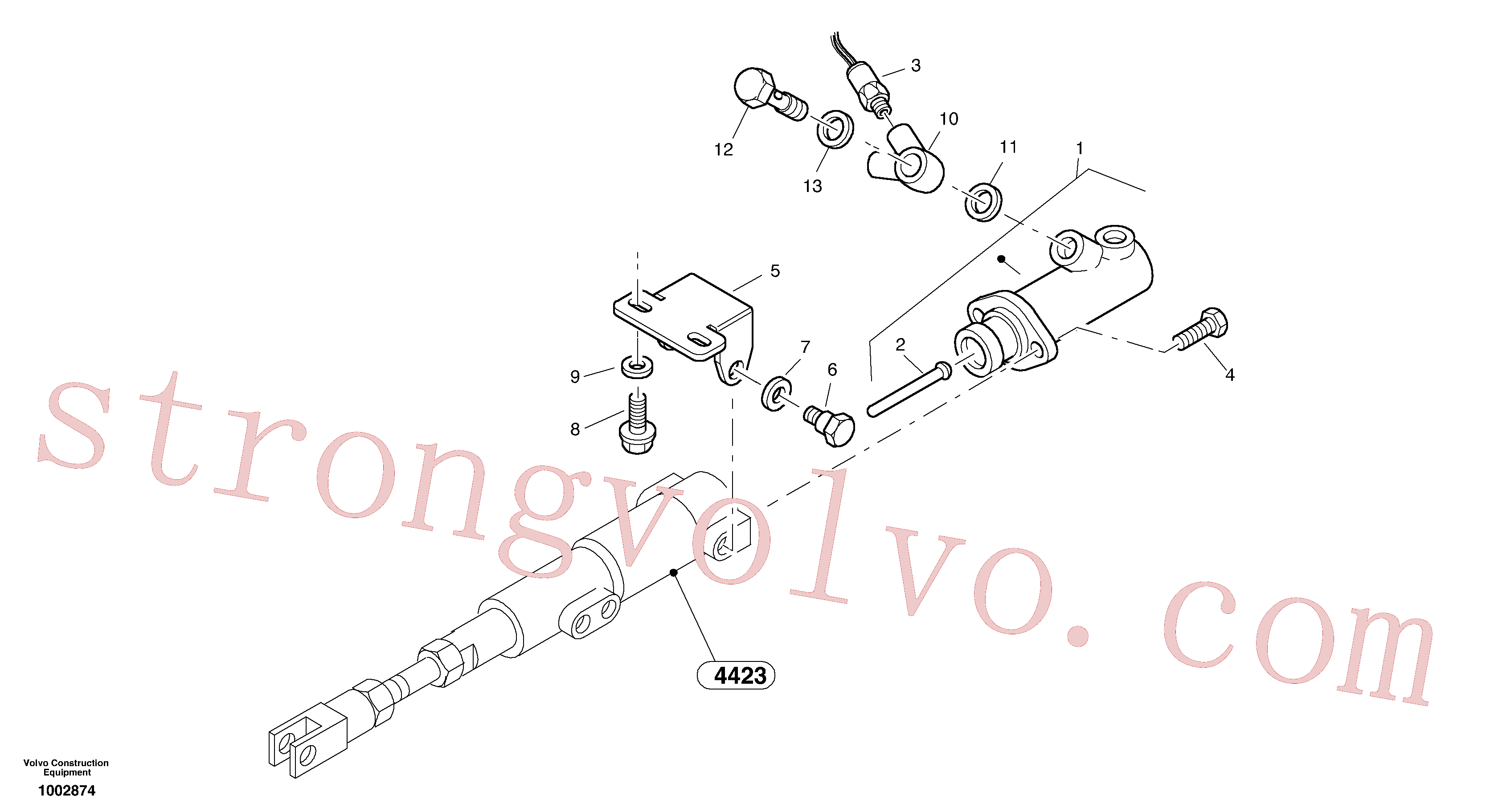 ZM2812007 Volvo Cilindro de travão(1002874 Montagem)
