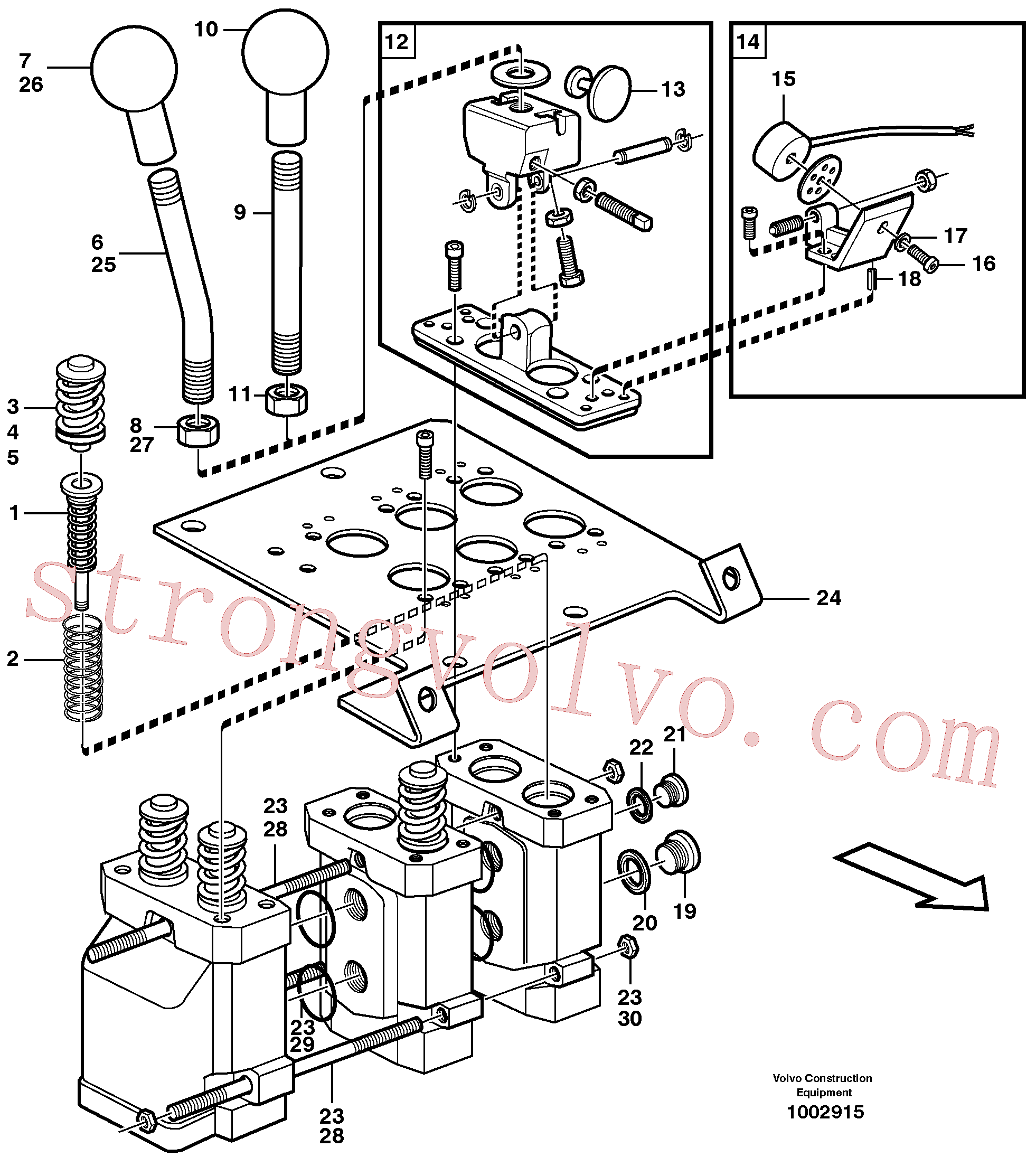 VOE11994393 Volvo Servoválvula(1002915 Montagem)