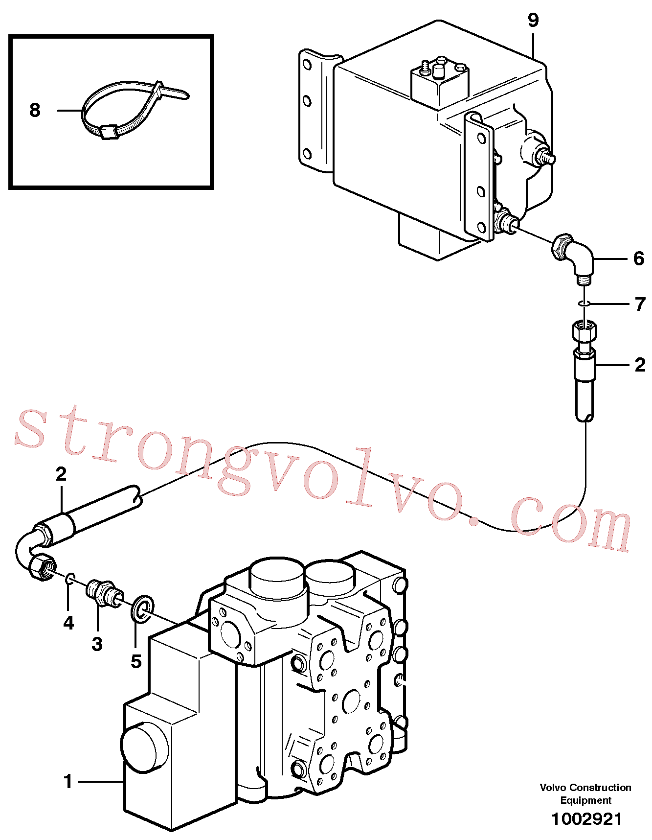 Volvo VOE935548 Niple Volvo Acessórios para escavadeira