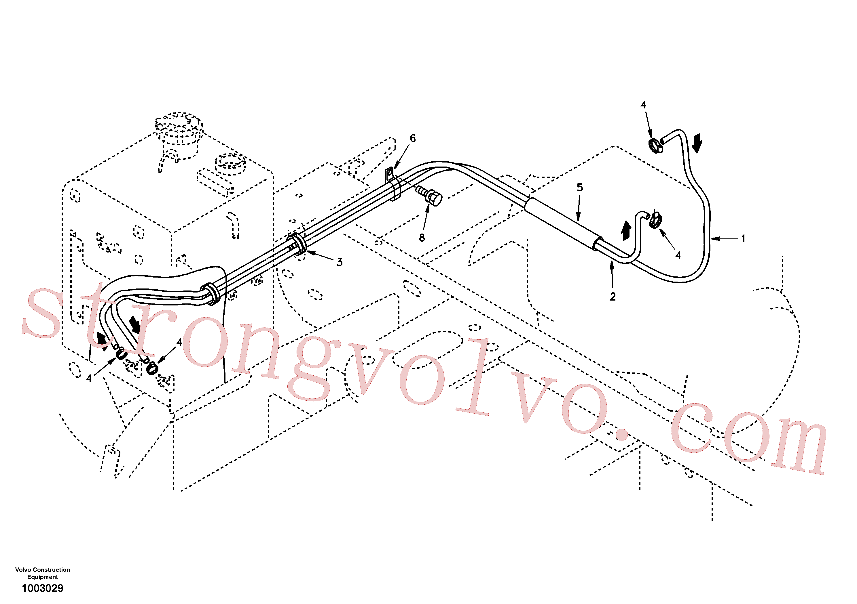 SA9316-03601 Volvo Tubo de combustível - depósito de combustível(1003029 Montagem)