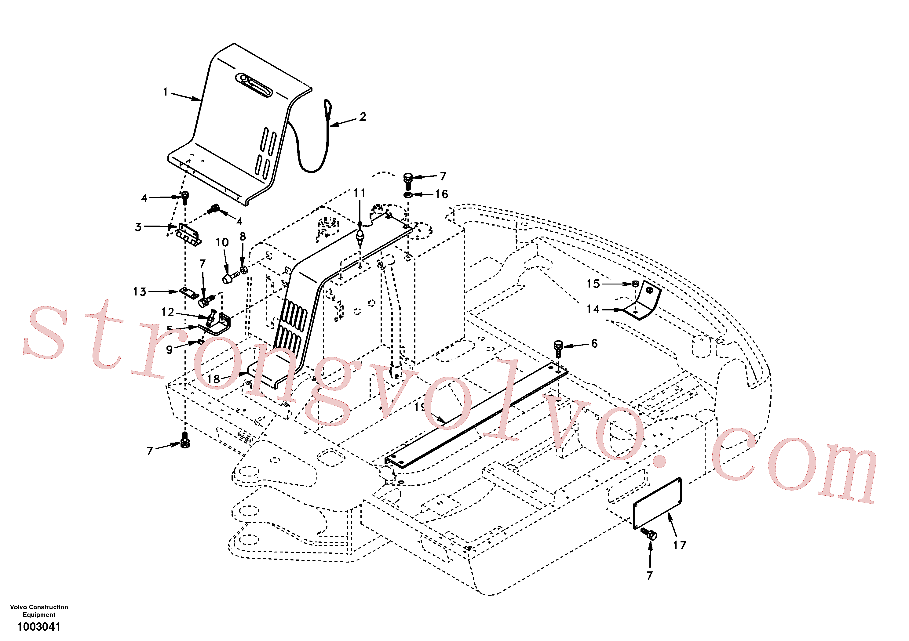 SA9111-11200 Volvo Estrutura da blindagem, cobertura e capot(1003041 Montagem)