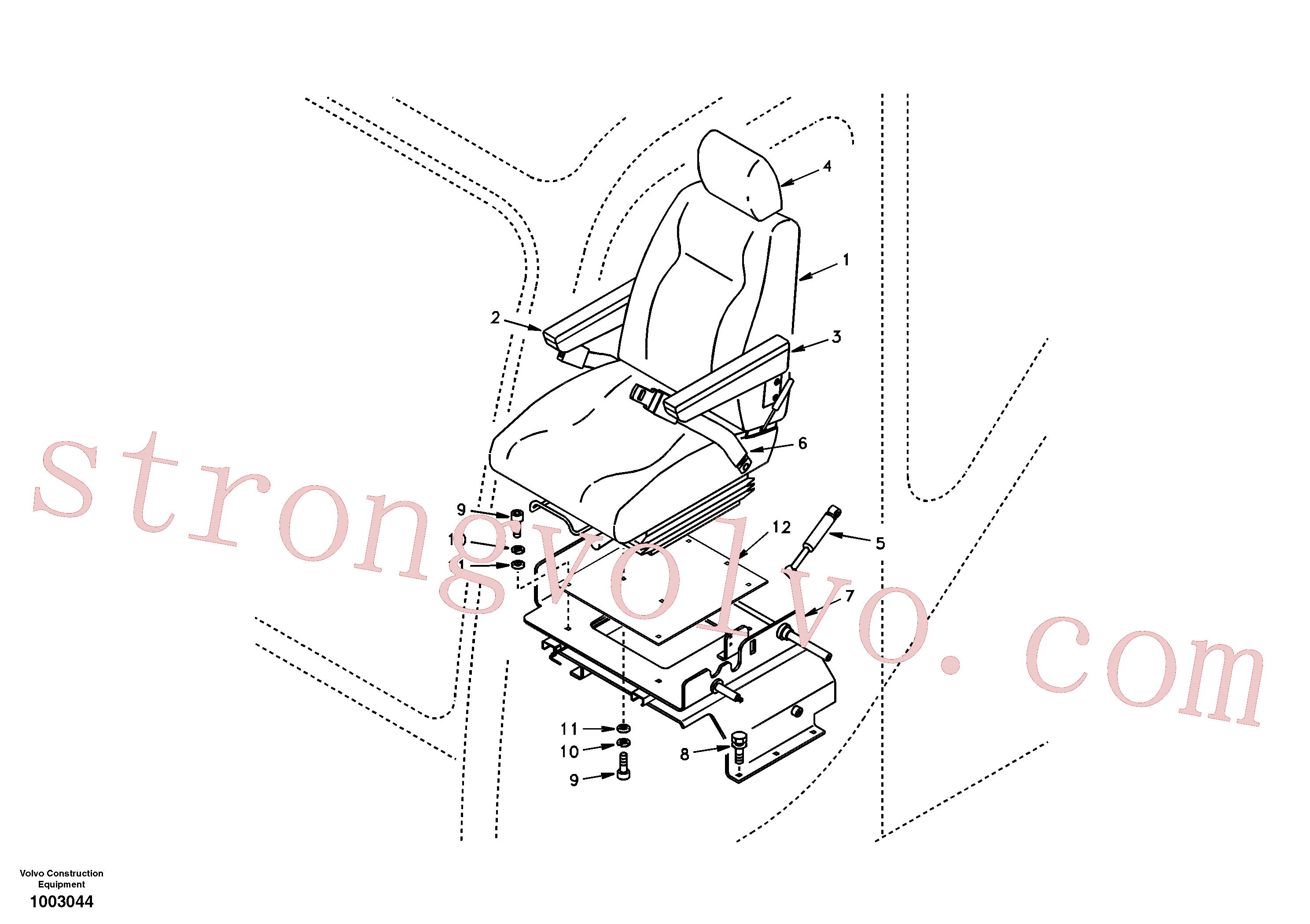 SA9016-10805 Volvo Banco do operador com acessórios(1003044 Montagem)
