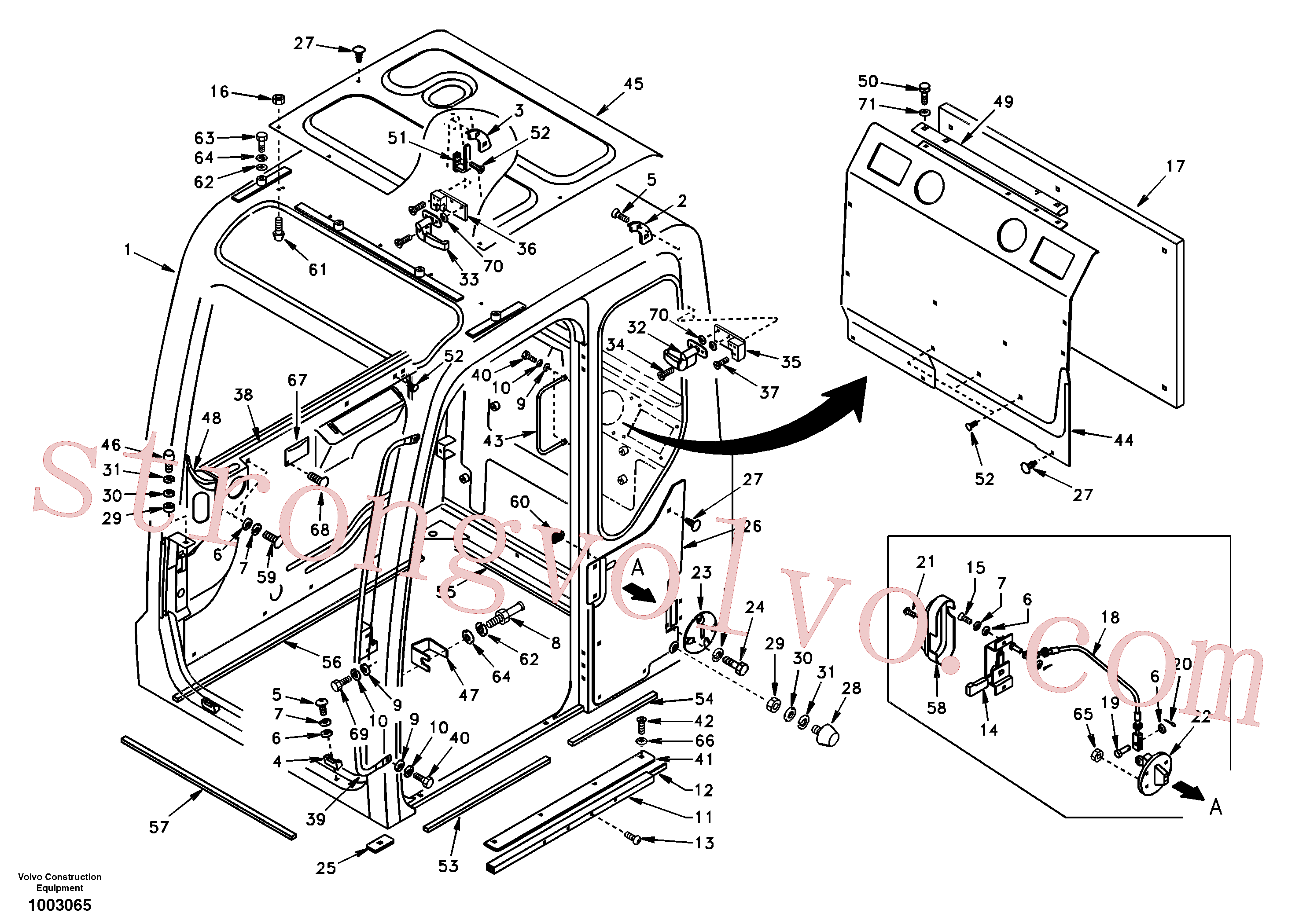SA9011-10605 Volvo Cabina do operador(1003065 Montagem)