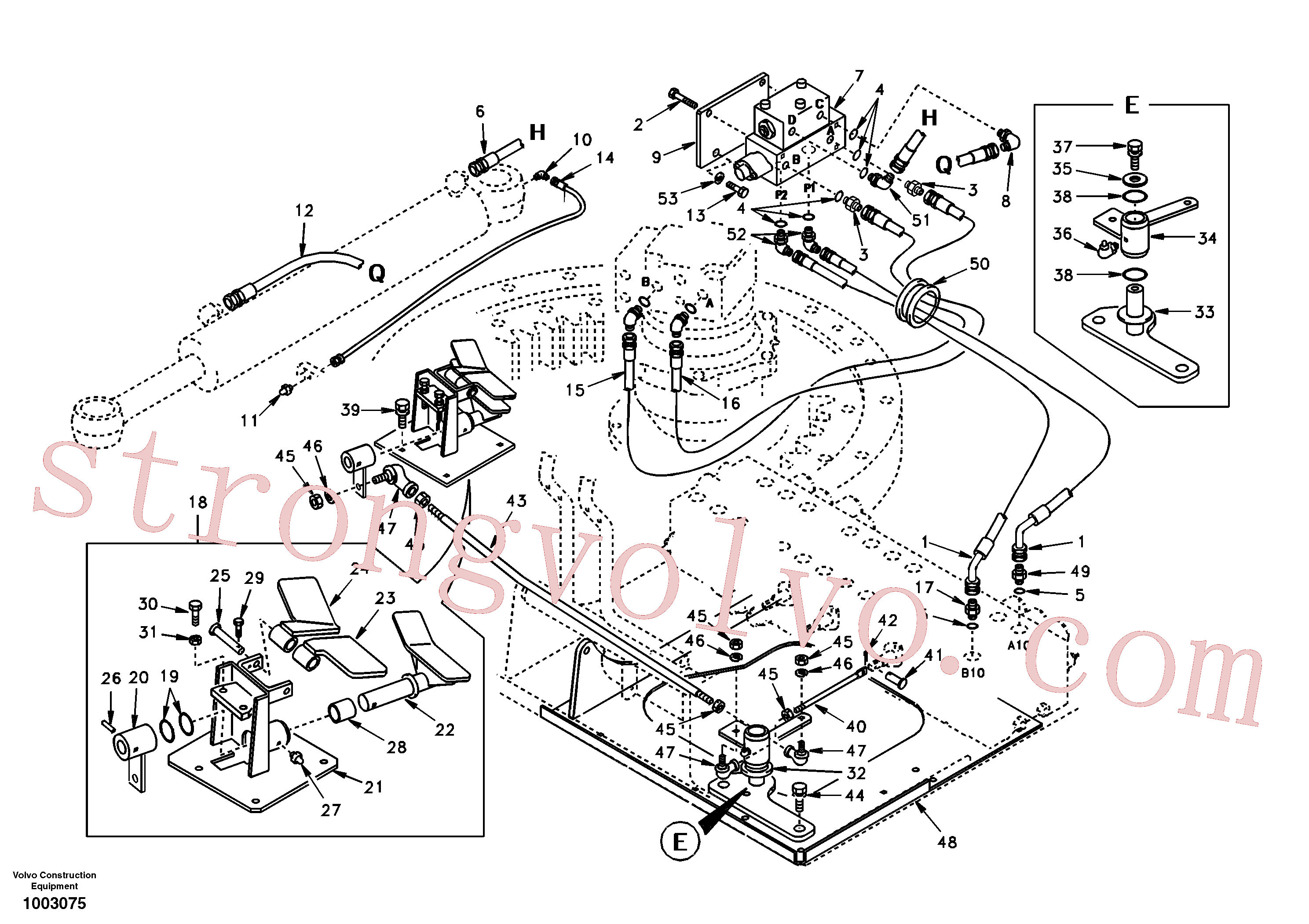 VOE14504433 Volvo Sistema de rotação da lança(1003075 Montagem)