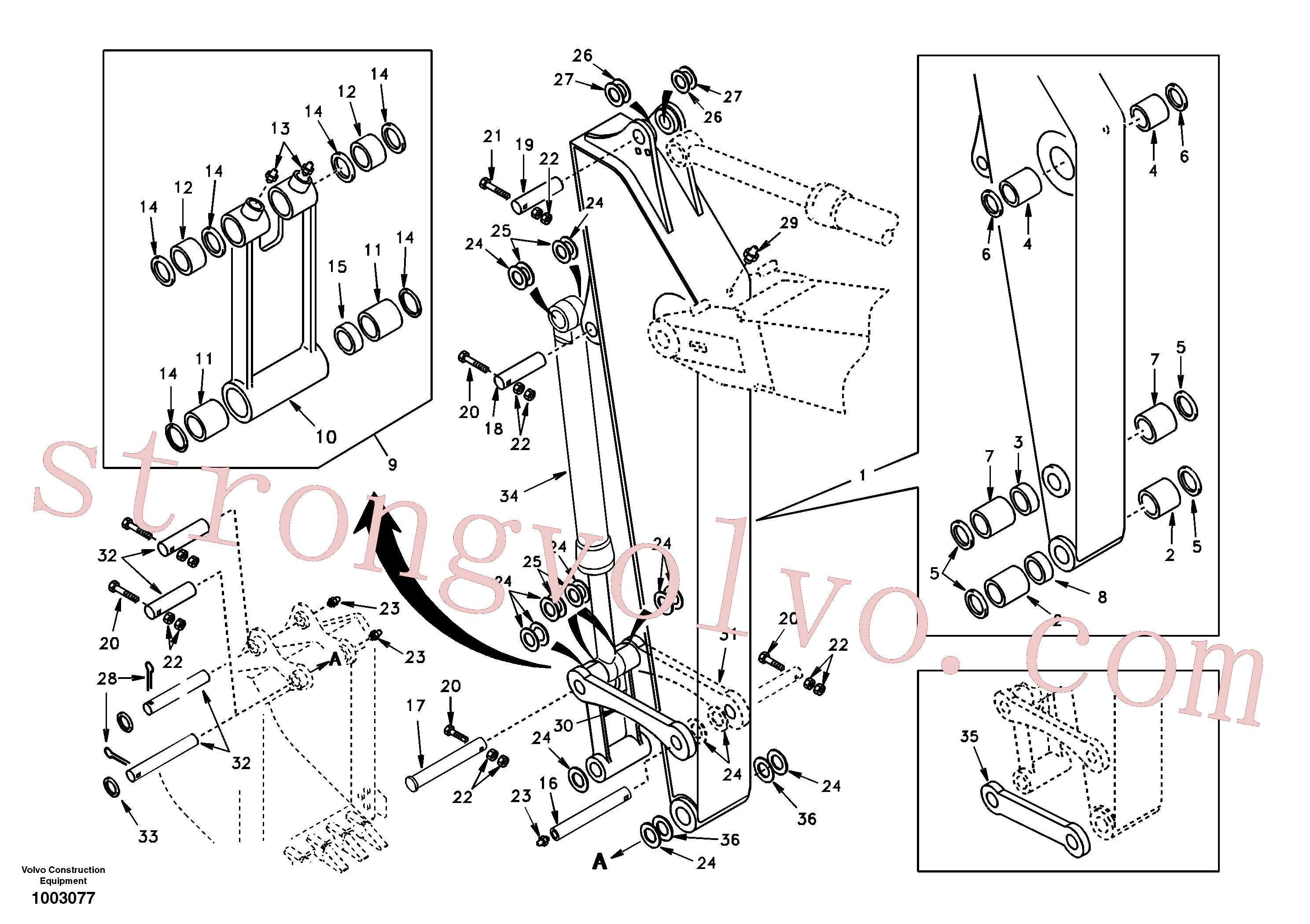 VOE14505012 Volvo Elos do braço de afundamento(1003077 Montagem)