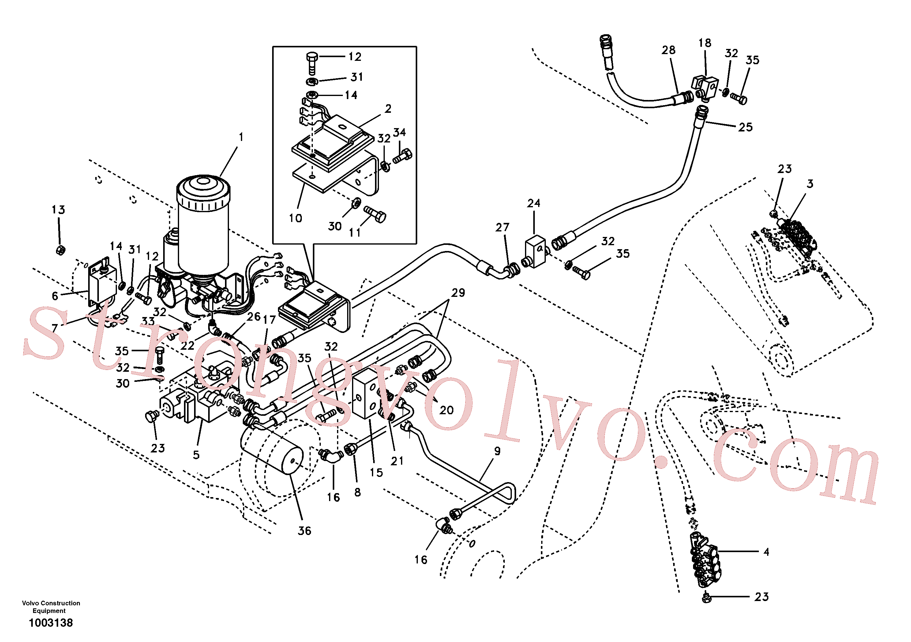 VOE14881292 Volvo Lubrificação automática(1003138 Montagem)