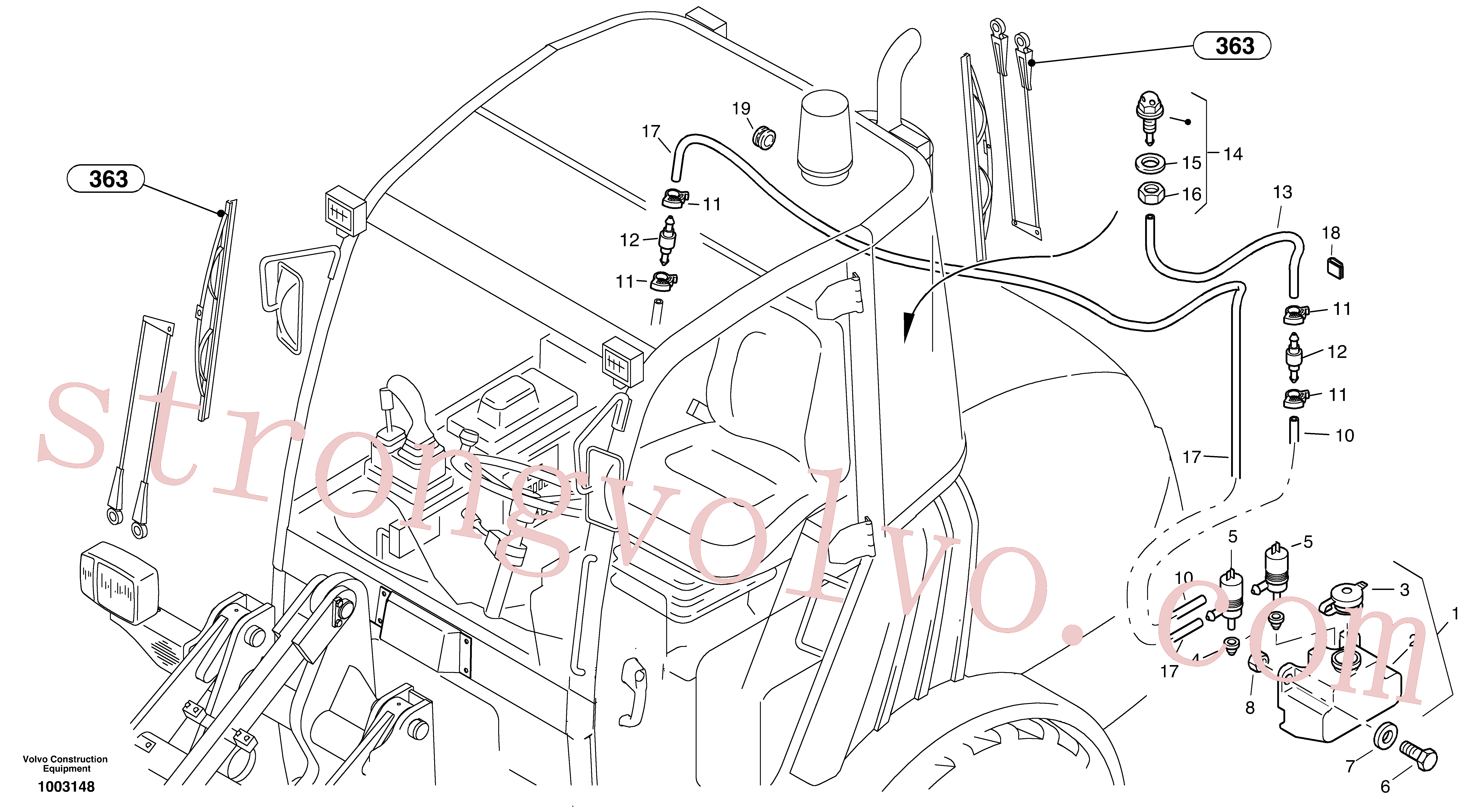 Volvo VOE11305425 Passa muro Volvo Acessórios para escavadeira