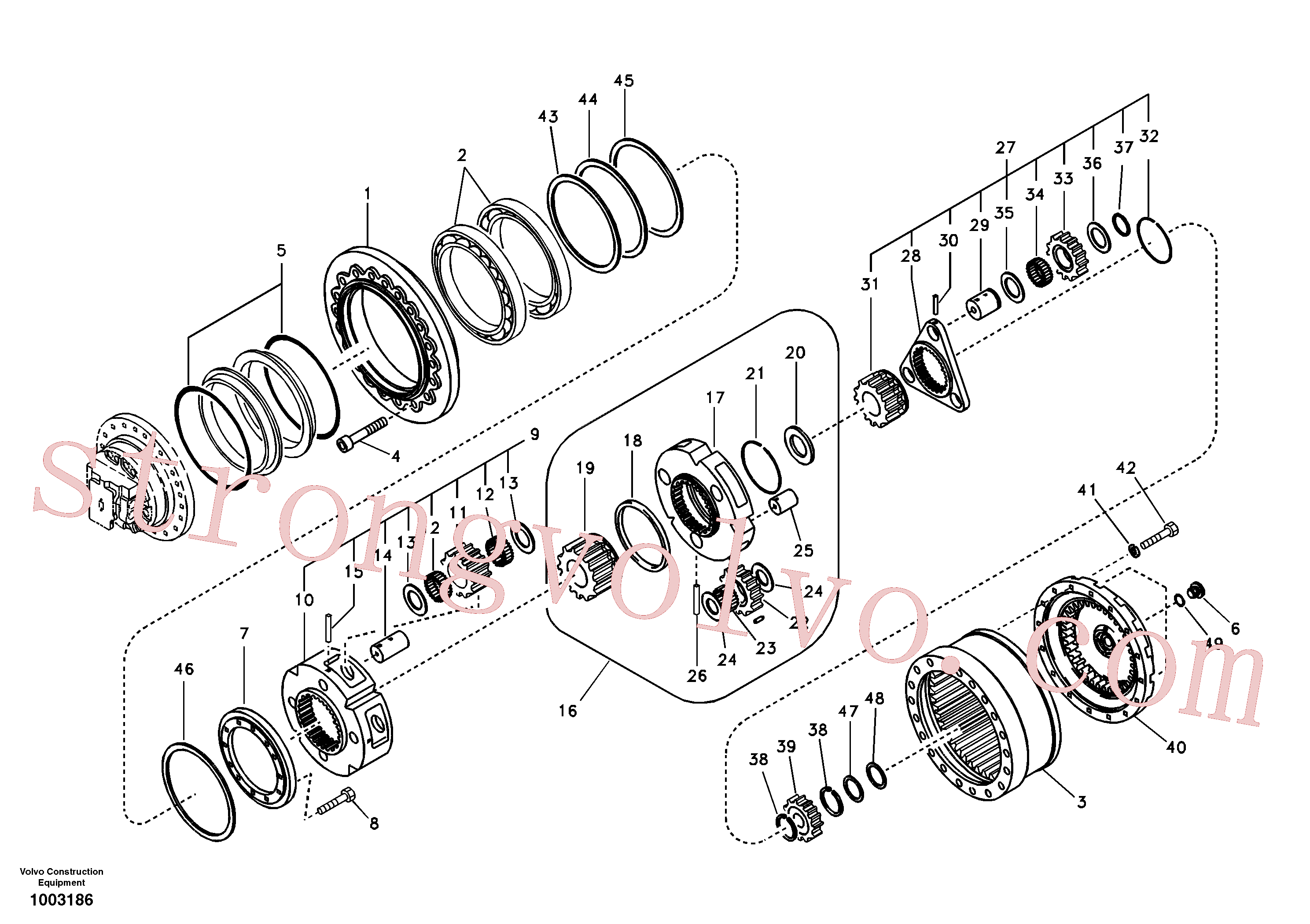 SA1036-00460 Volvo Caixa de ferramentas de estrada(1003186 Montagem)
