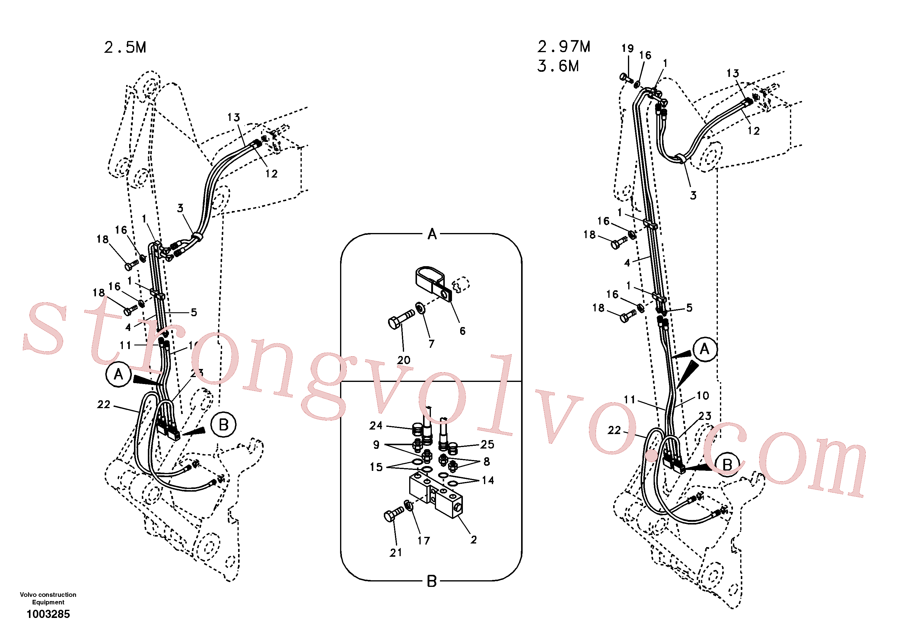 VOE14880151 Volvo Hidráulica de serviço, encaixe rápido no braço de afundamento(1003285 Montagem)