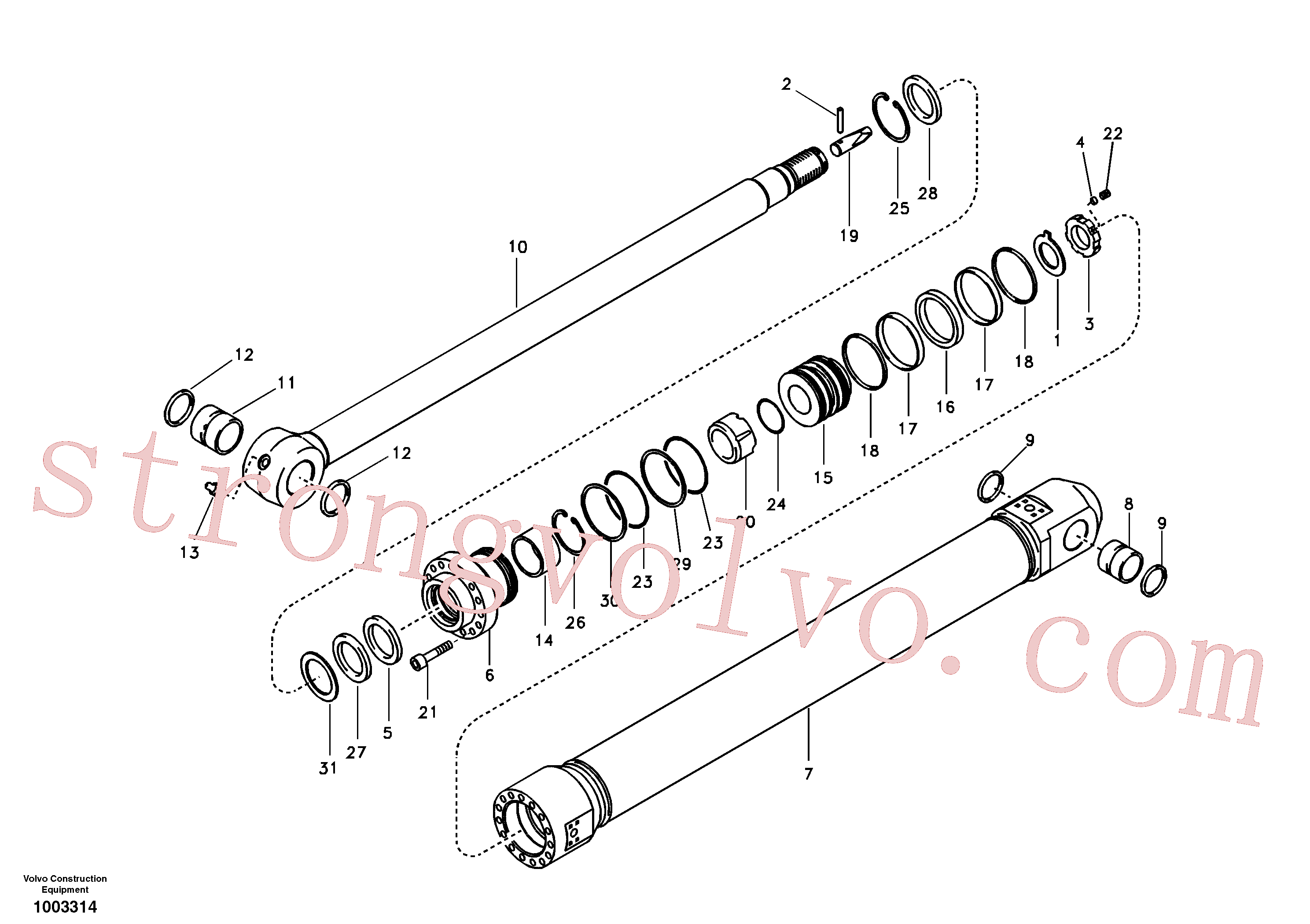 SA9016-22212 Parafuso soquete sext Volvo escavadeira