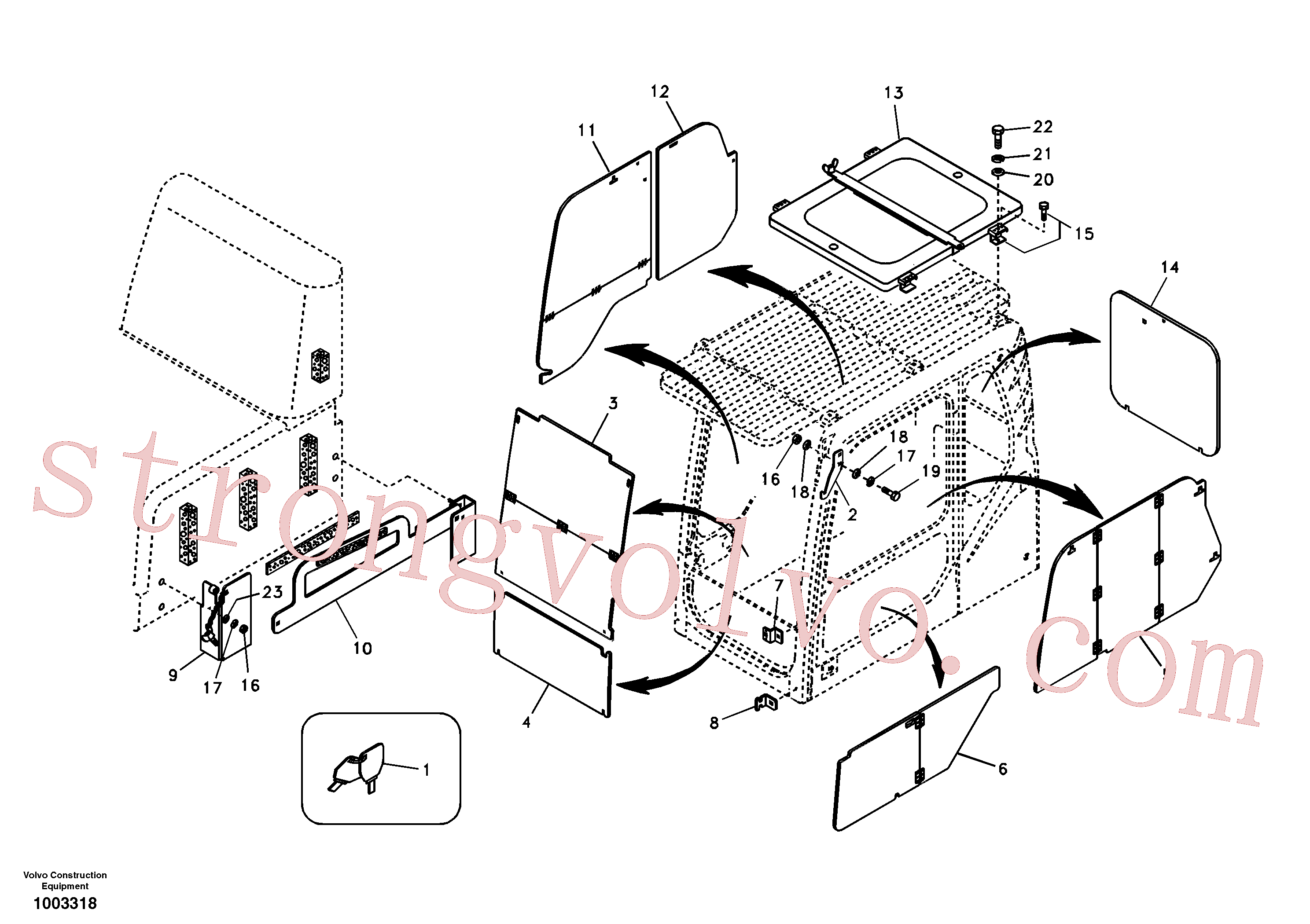 VOE14502426 Chave Inscreva-se para Volvo Acessórios para escavadeira