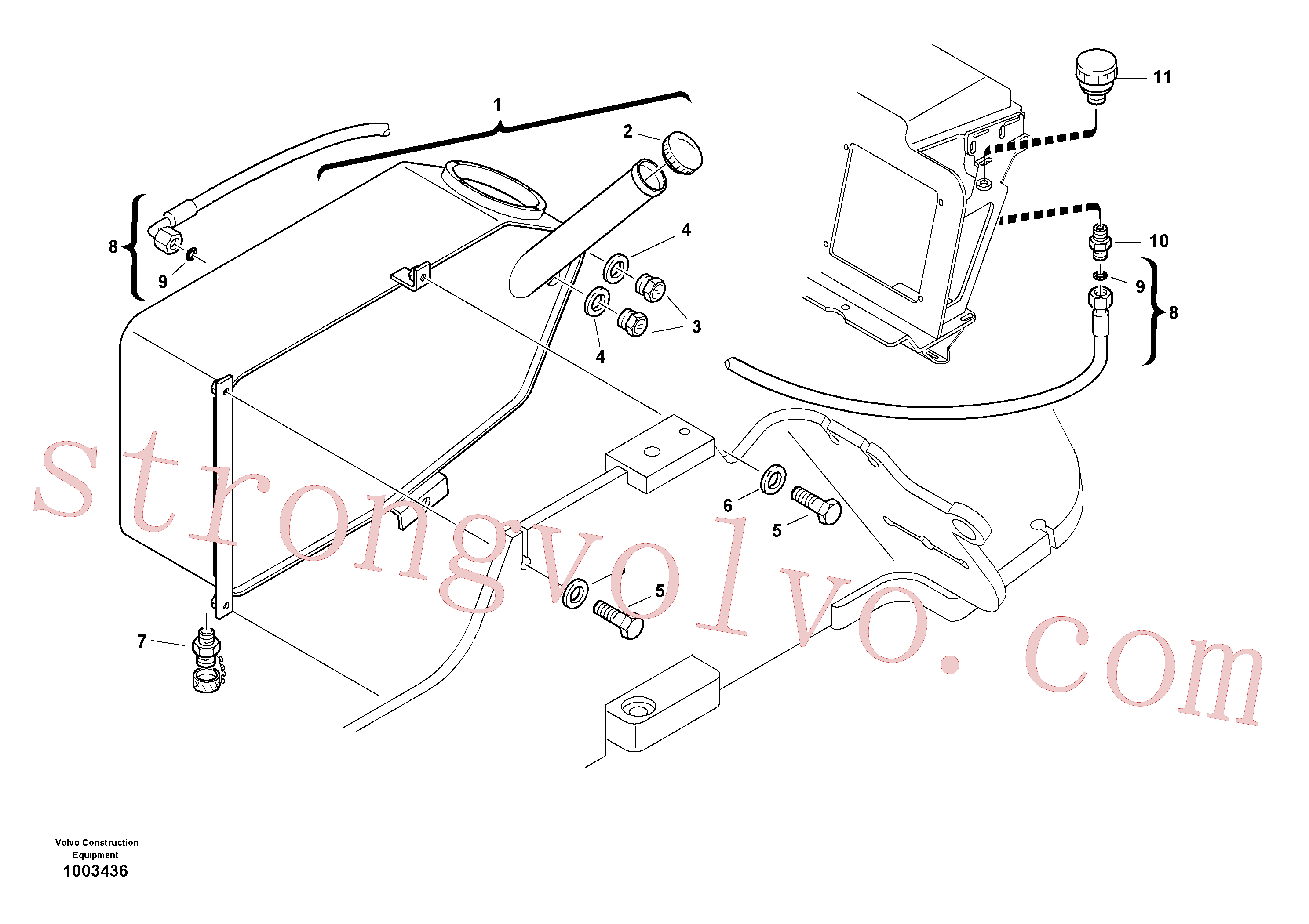 VOE11305349 Volvo Depósito de óleo hidráulico(1003436 Montagem)