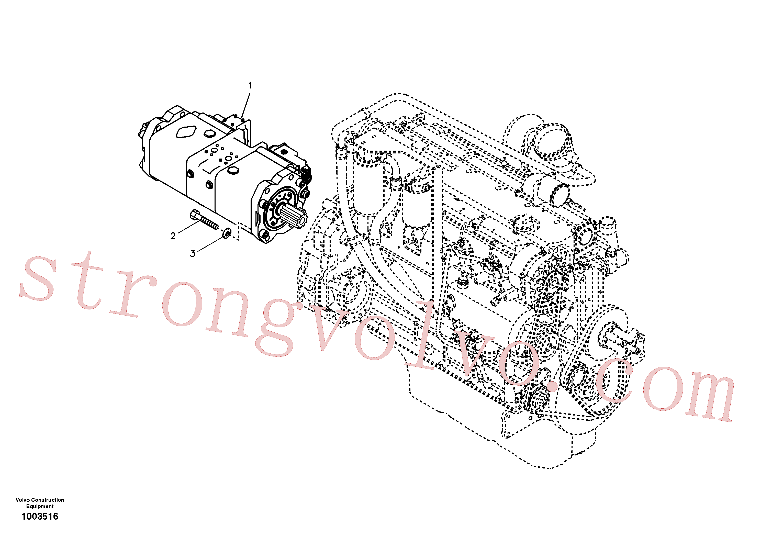 SA7220-00601 Volvo Instalação da bomba(1003516 Montagem)