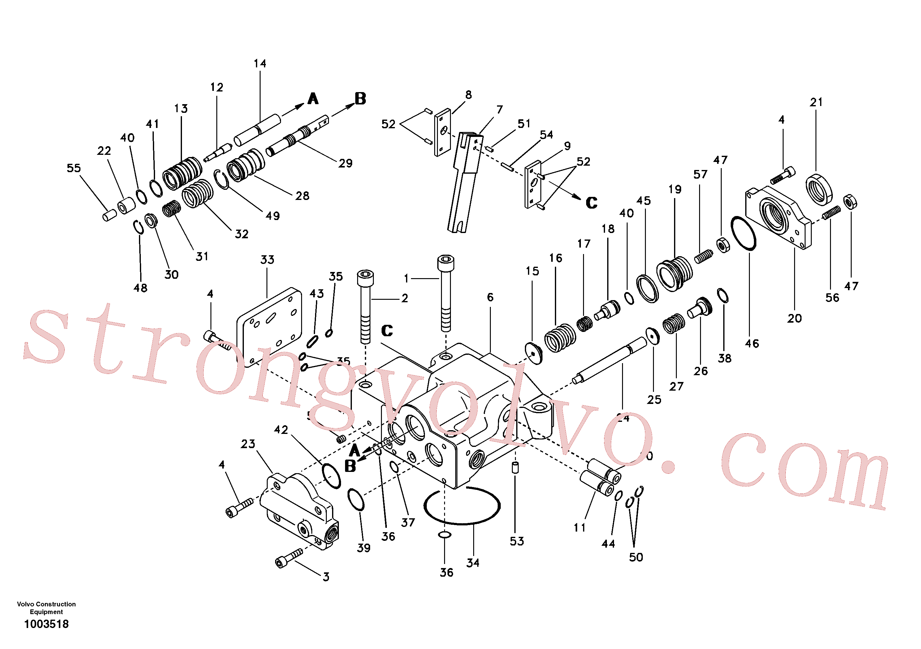 SA9016-10604 Volvo Regulador, bomba hidráulica(1003518 Montagem)