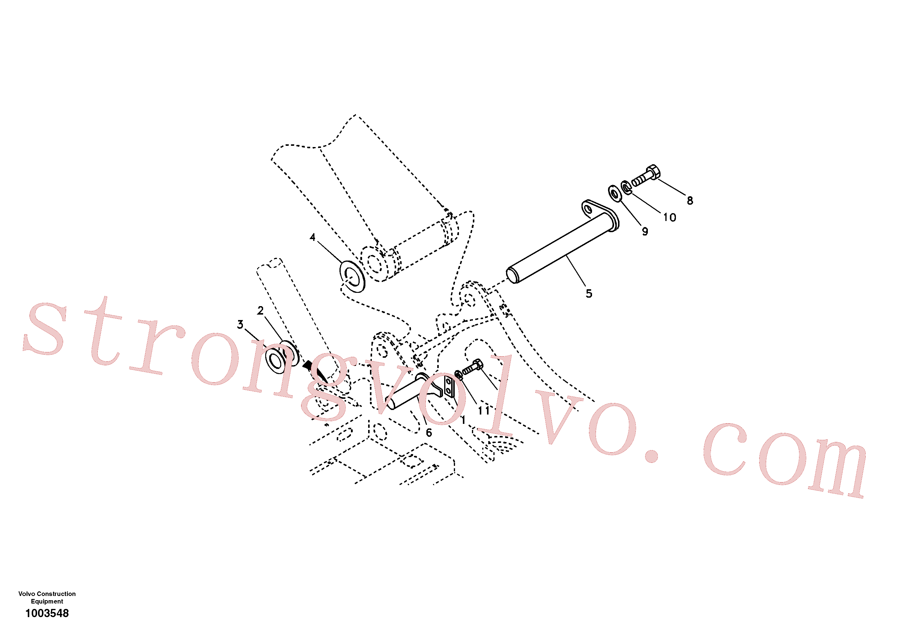 VOE14548930 Volvo Tirantes da lança, sem lança(1003548 Montagem)