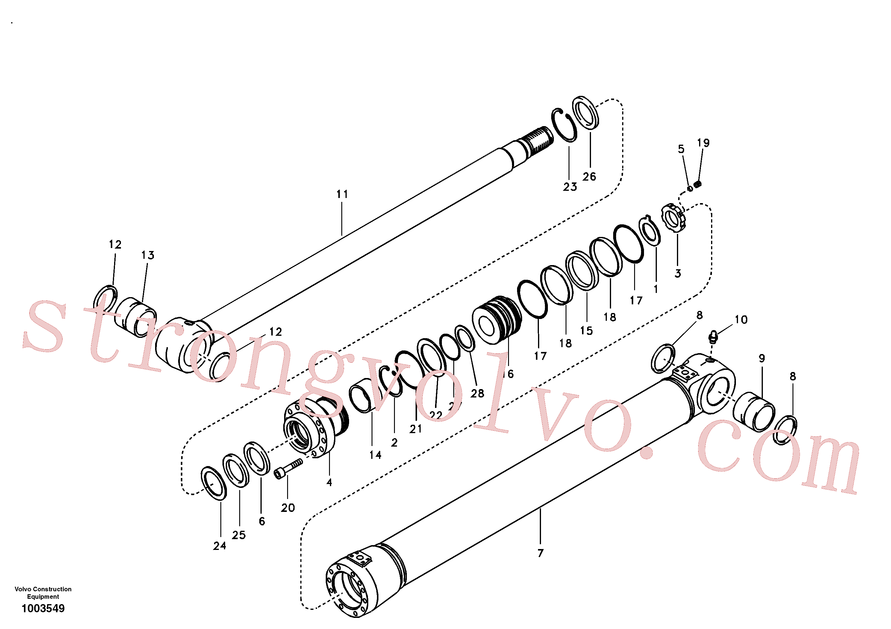 Volvo Montagem VOE14516724 Boom cylinder Acessórios