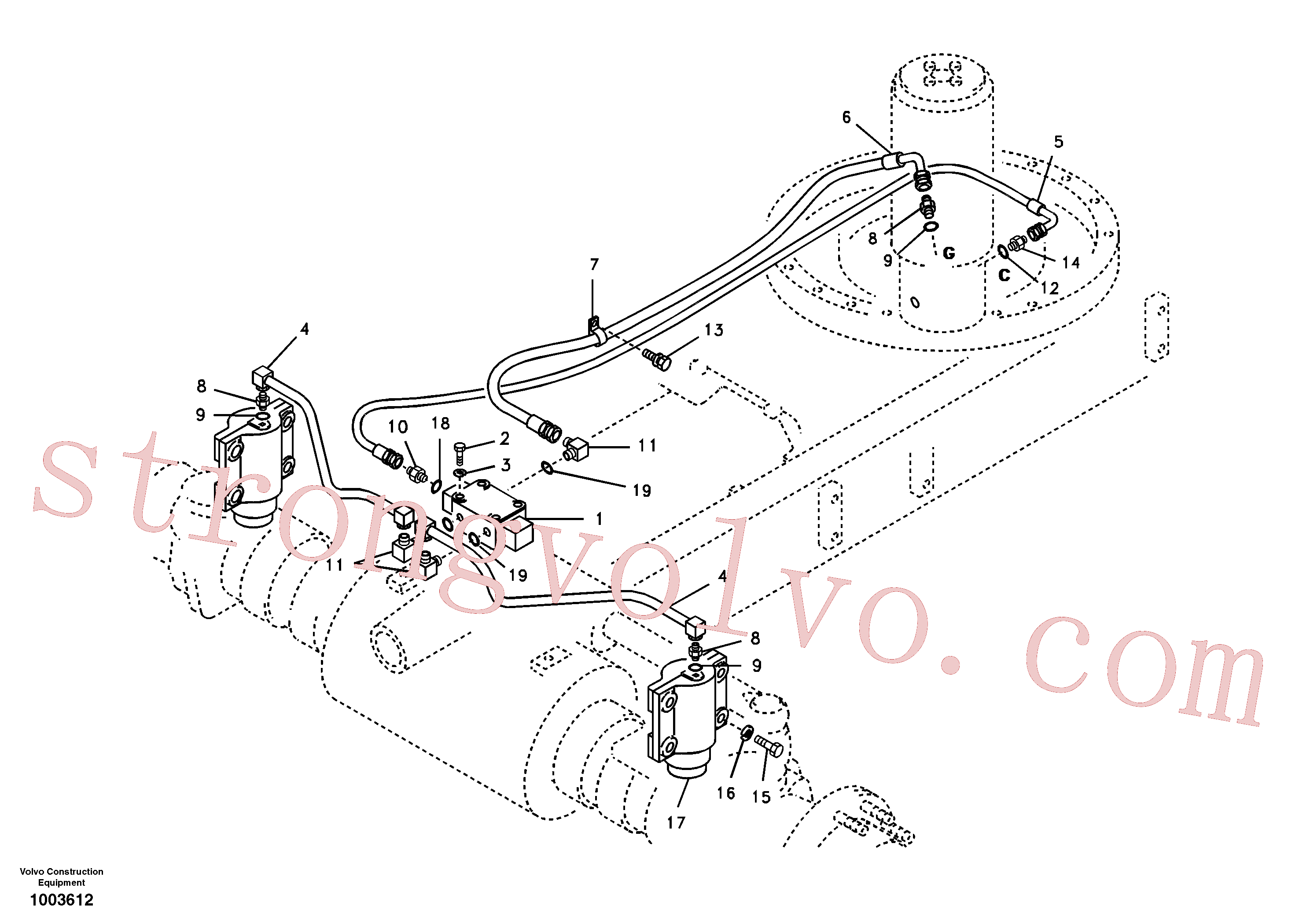 China Made SA9413-43030 Elbow Volvo Acessórios para escavadeira
