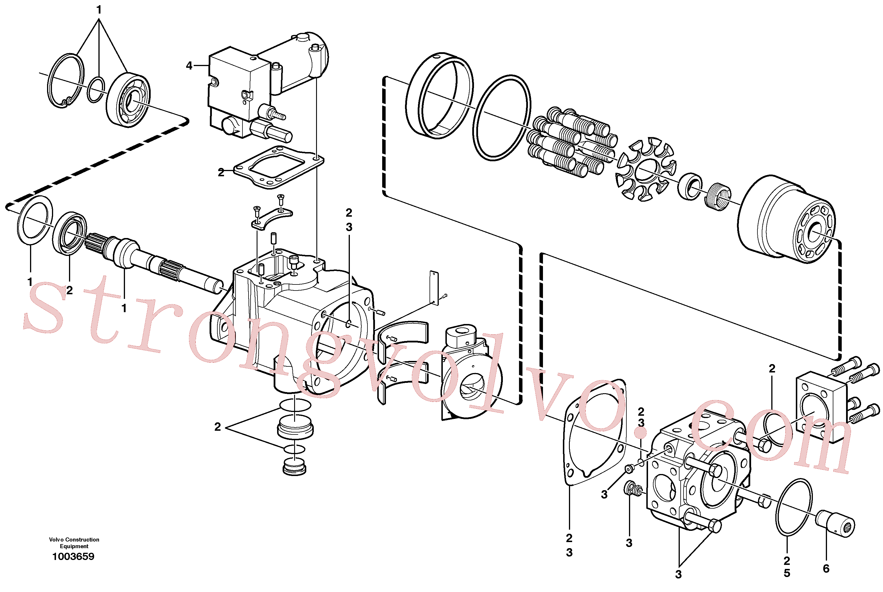 VOE11709023 Volvo Bomba hidráulica(1003659 Montagem)