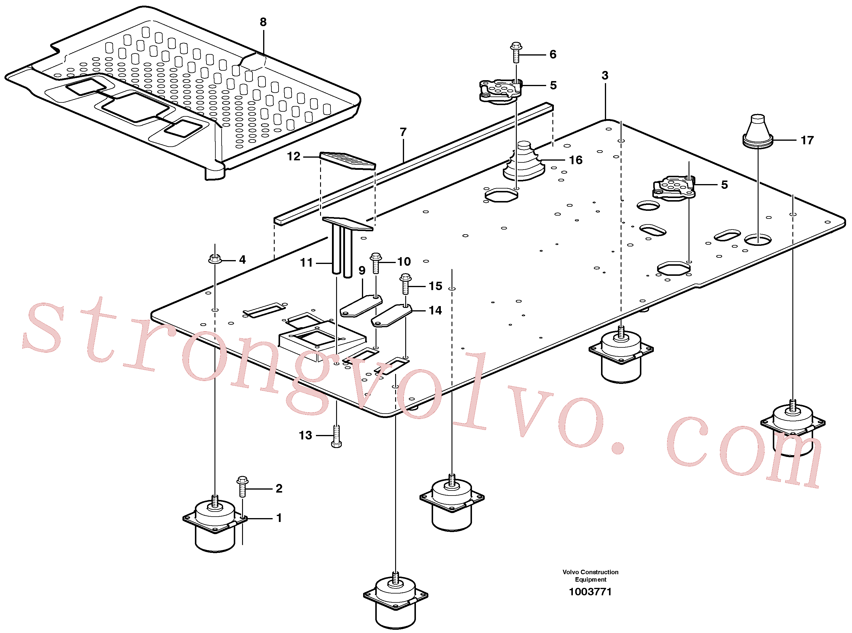 VOE14341583 Volvo Chão da cabina(1003771 Montagem)