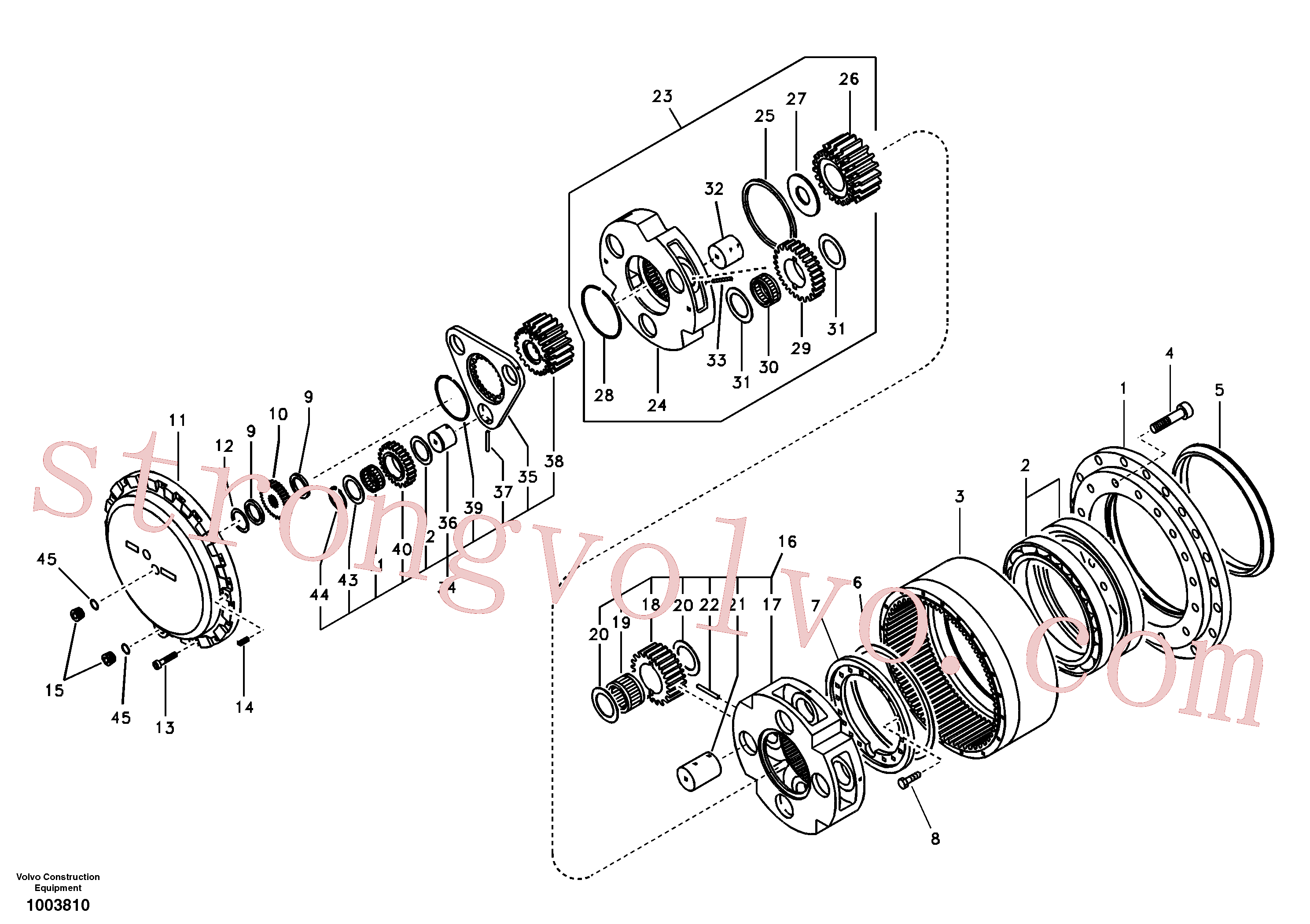SA9023-11006 Parafuso batente Volvo escavadeira
