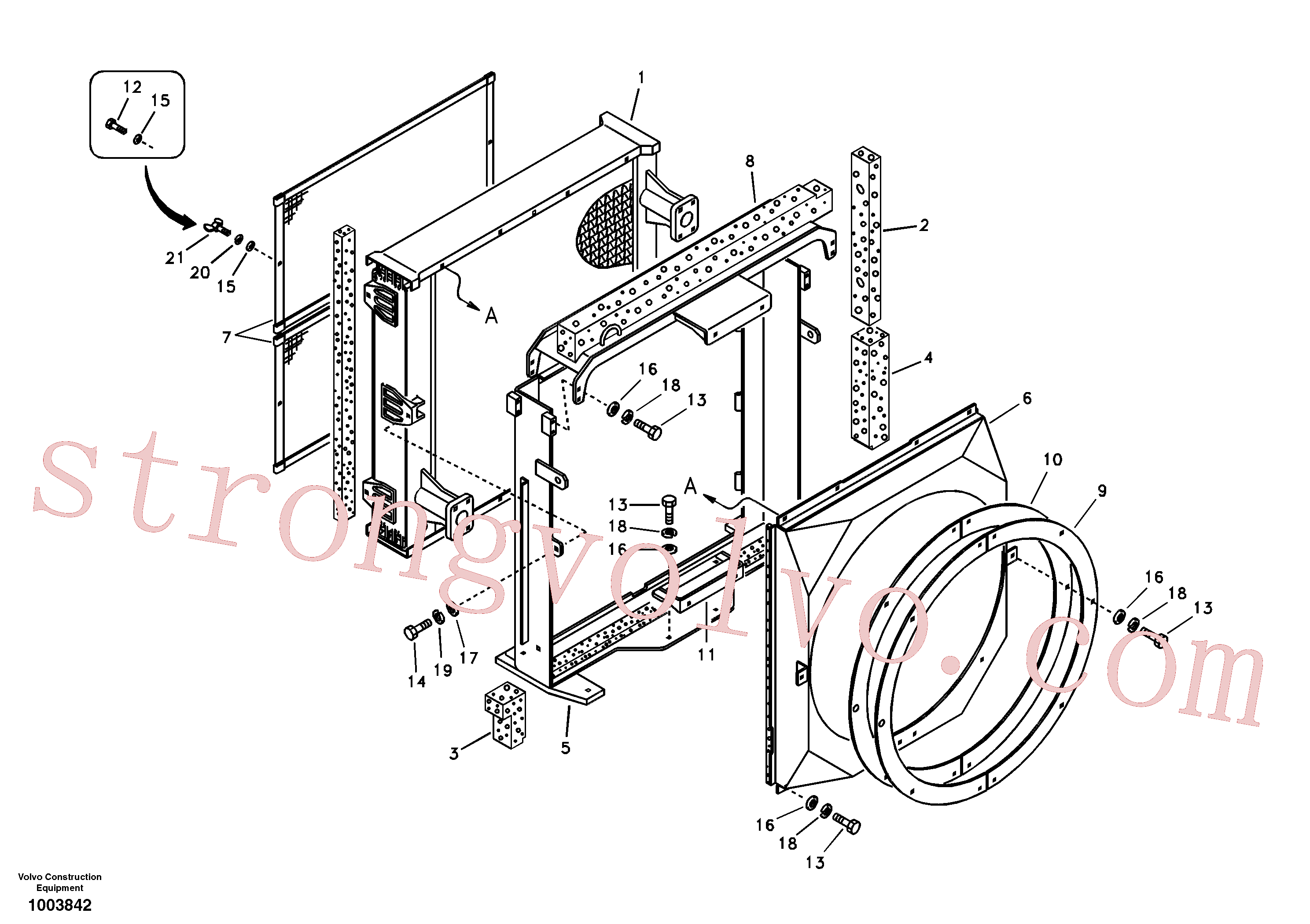 China Made SA9011-10603 Parafuso Volvo Acessórios para escavadeira