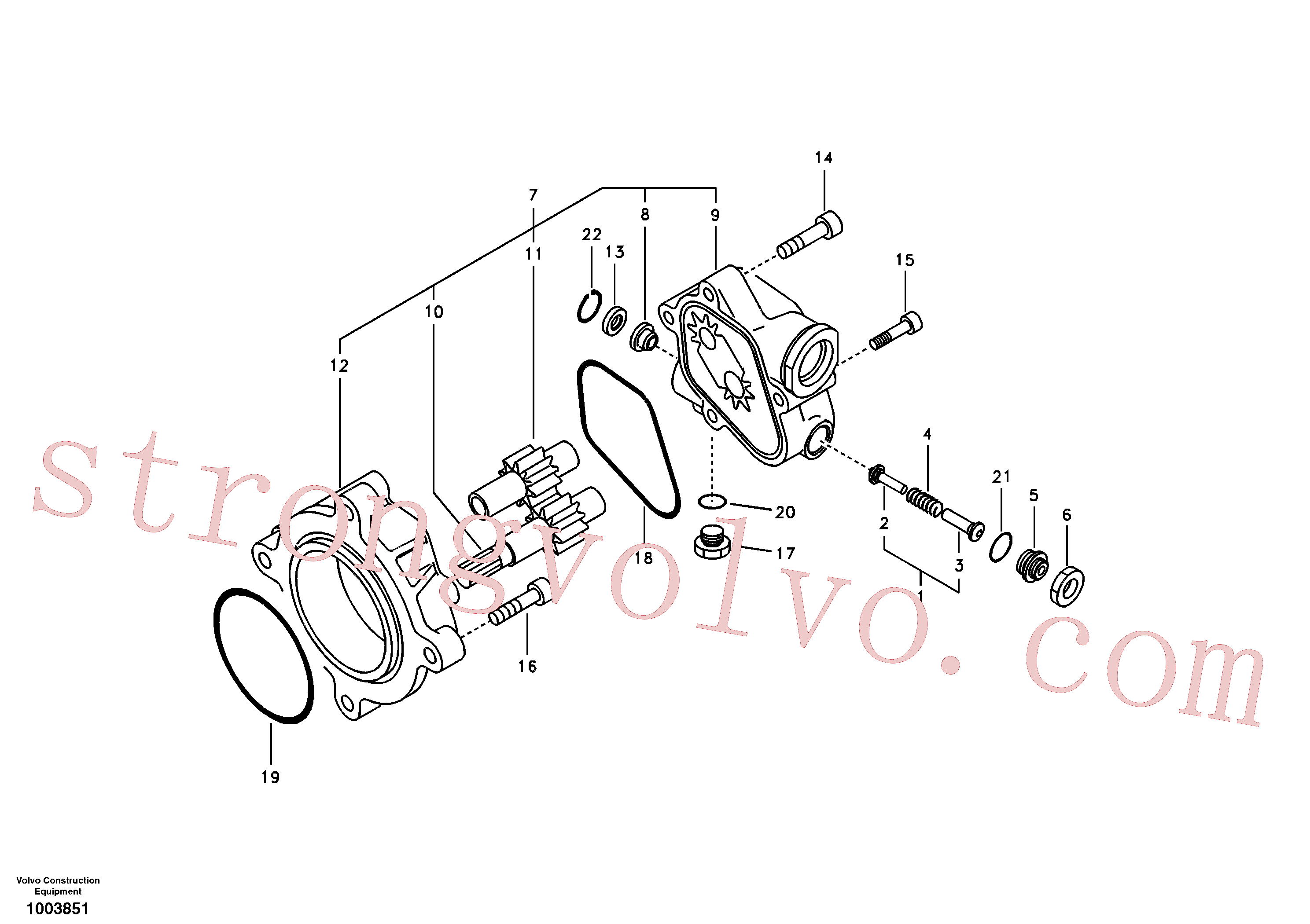 SA8230-08880 Volvo Bomba da engrenagem hidráulica(1003851 Montagem)