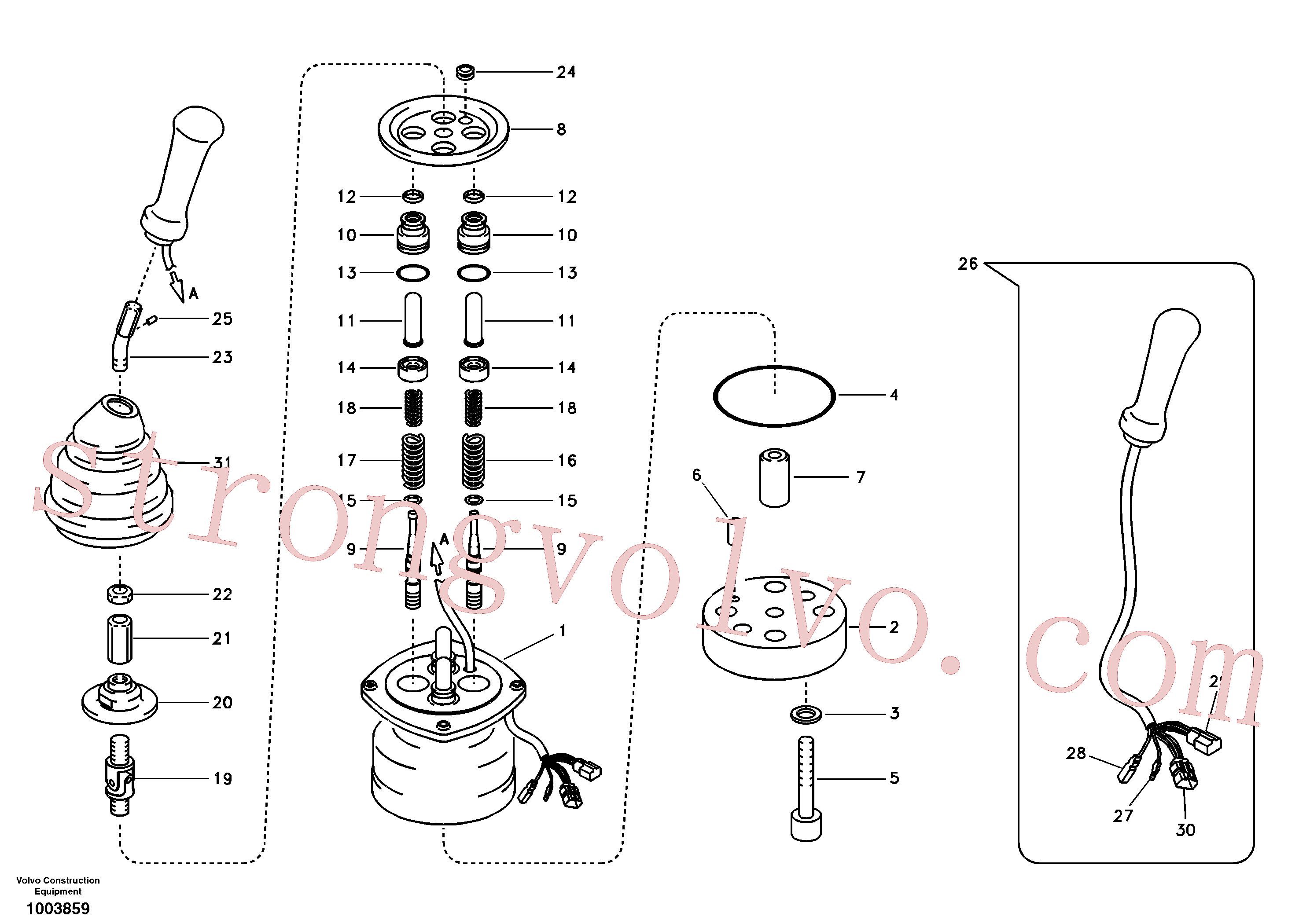 VOE14500400 Volvo Servo-sistema, válvula de comando à distância(1003859 Montagem)