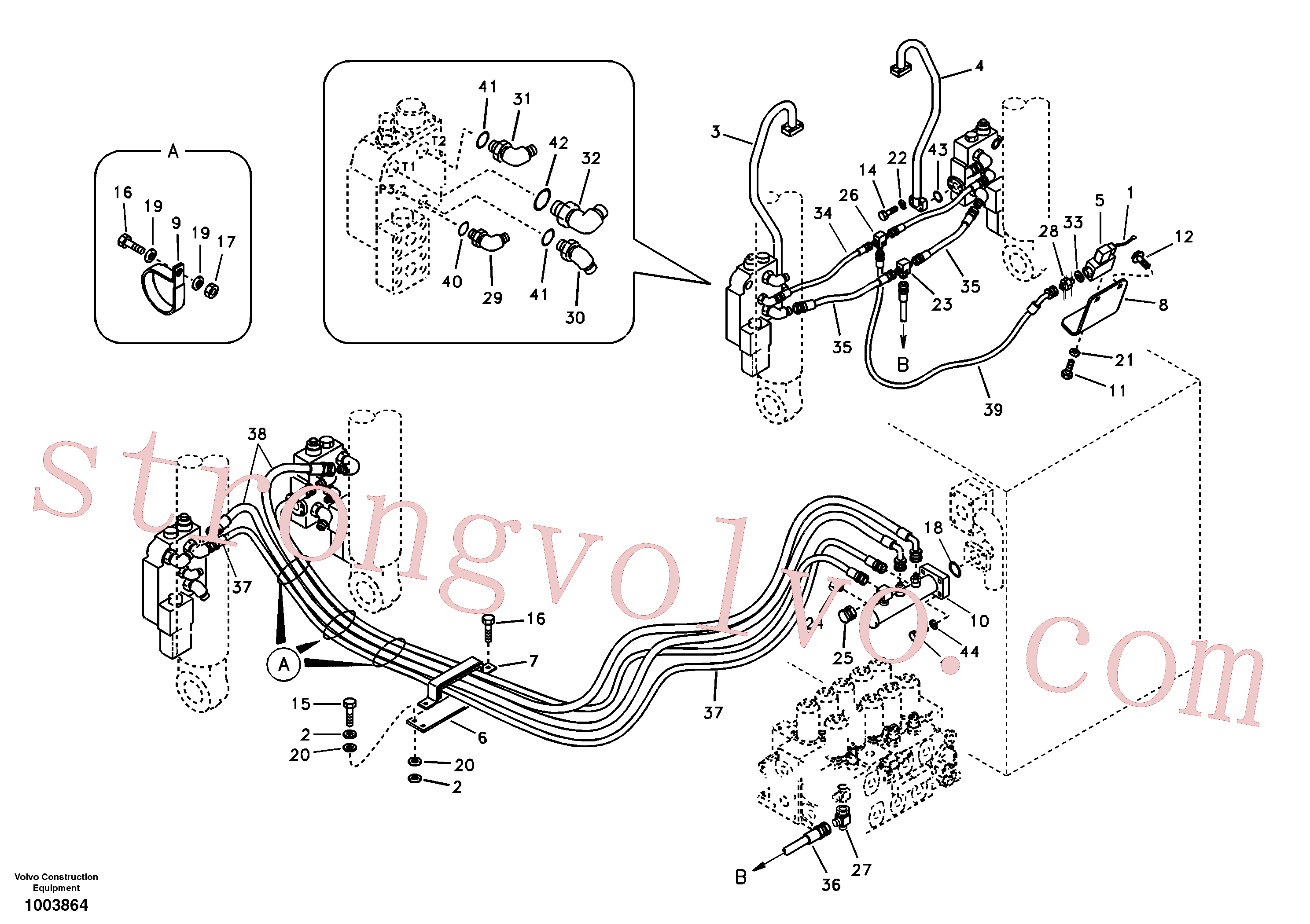 Volvo Montagem SA1074-07490 Switch Acessórios