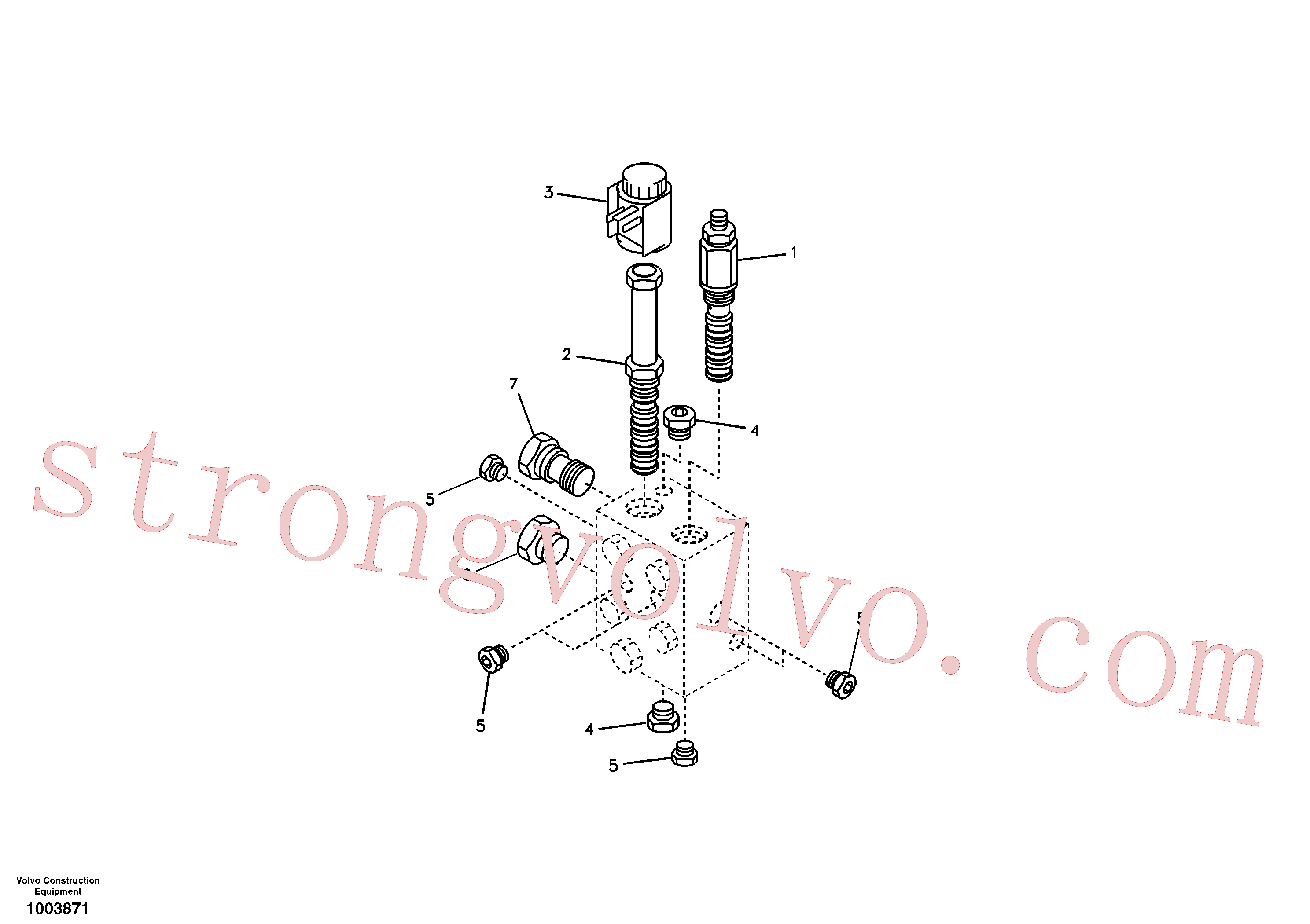 VOE14513664 Volvo Válvula, encaixe rápido(1003871 Montagem)