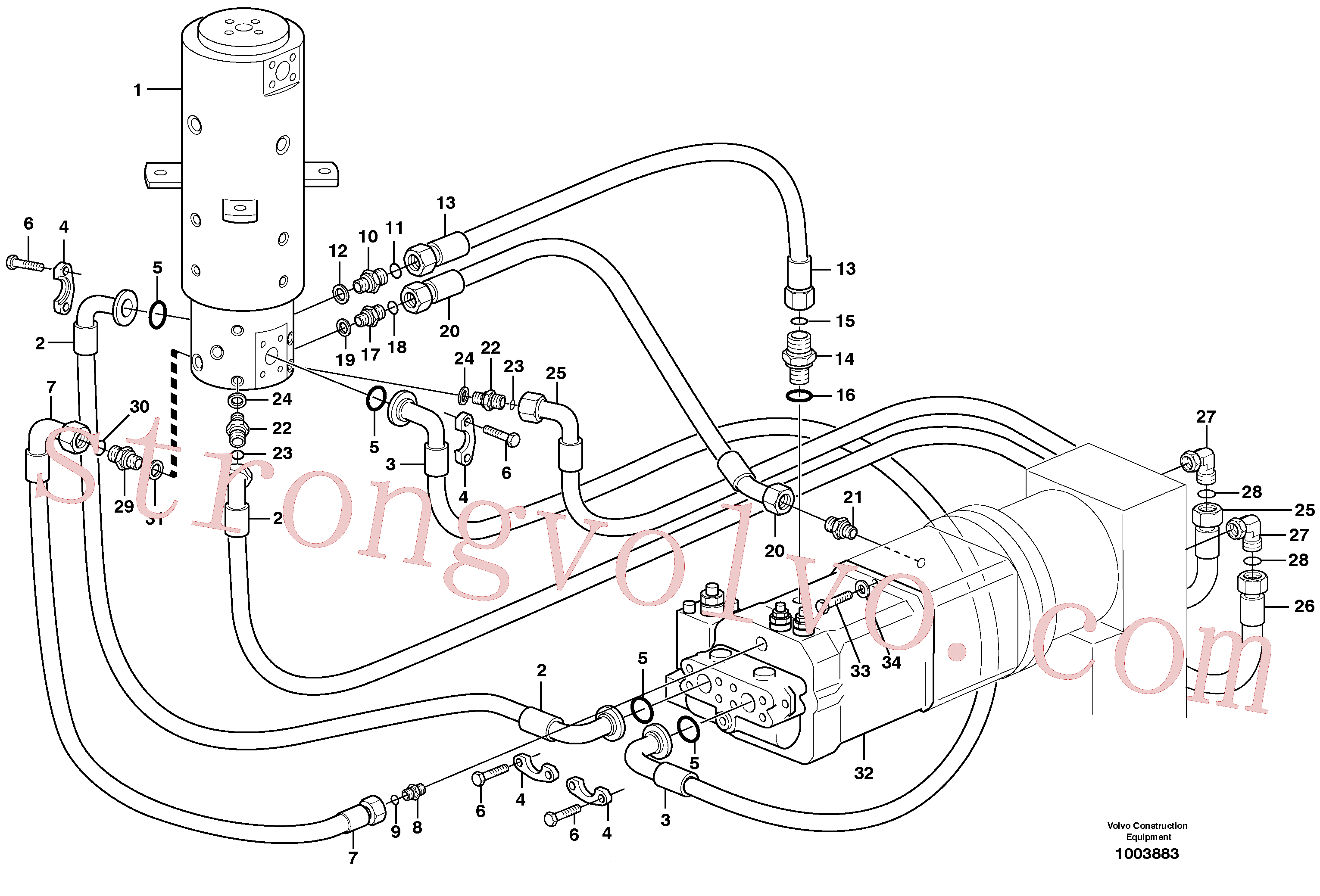 Volvo Montagem VOE930850 Arruela simples Acessórios