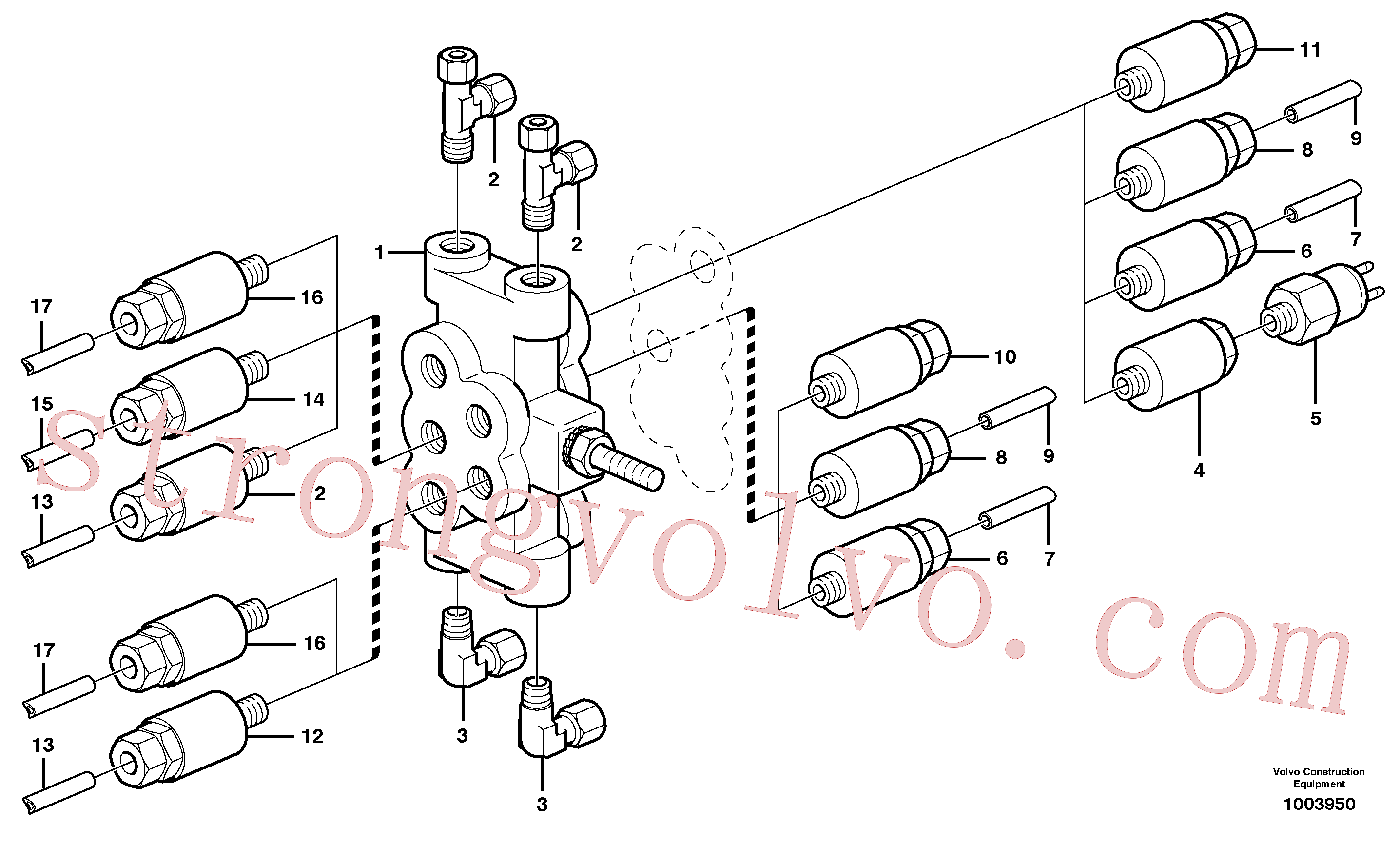 VOE11702375 Volvo Bloco de distribuição, B2.(1003950 Montagem)