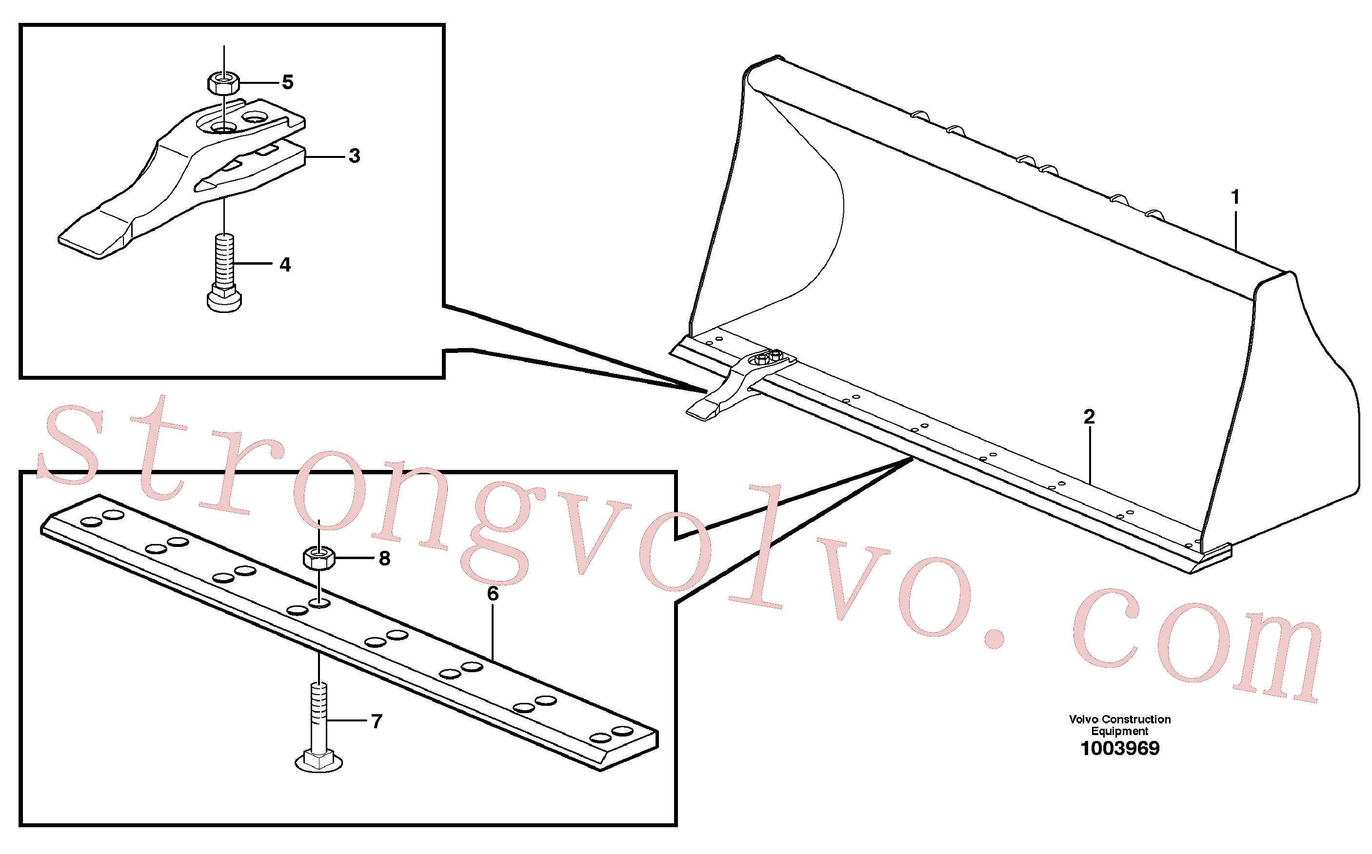 Atacado VOE11884026 Caçamba normal Volvo escavadeira