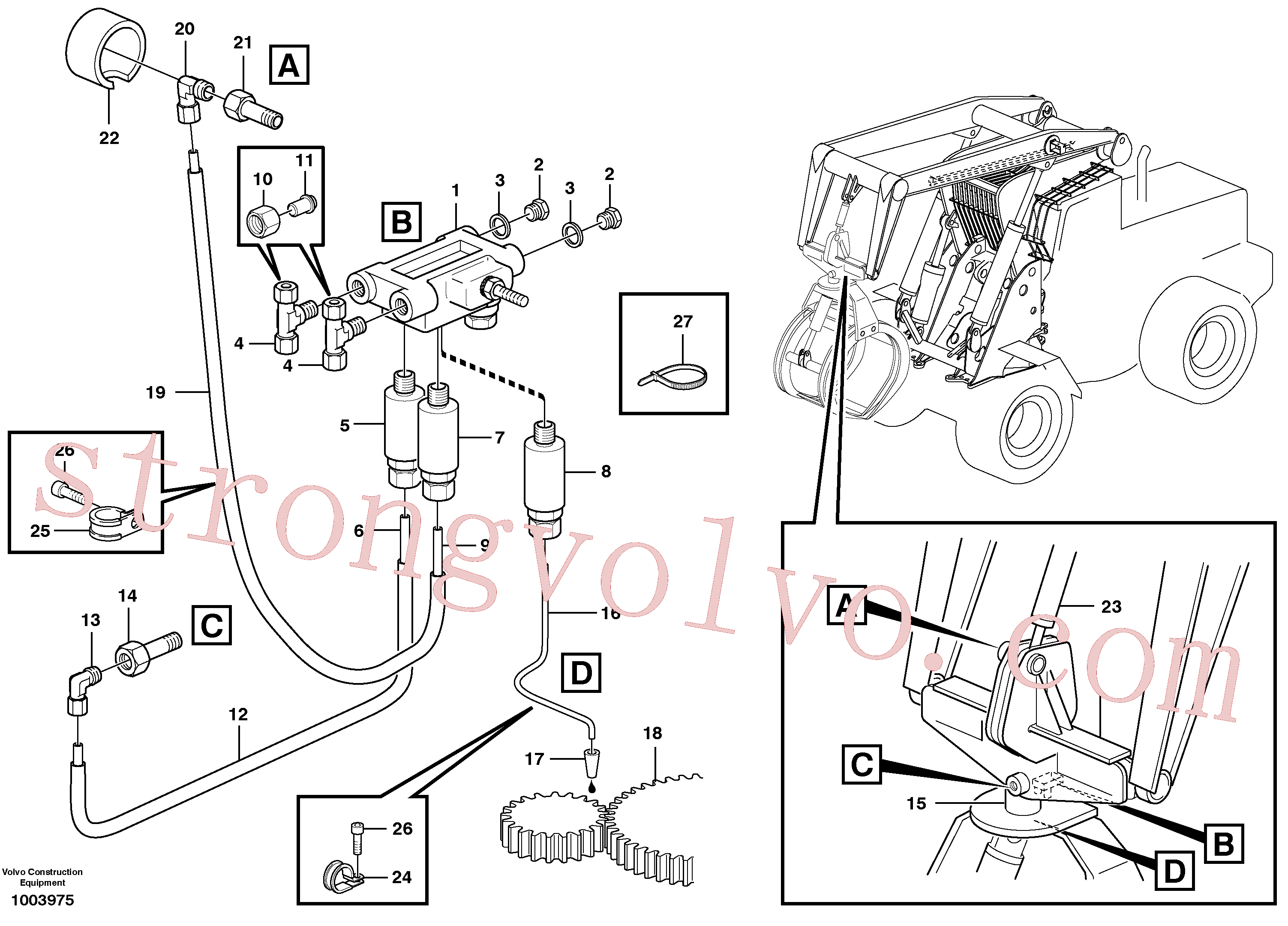 Volvo Montagem VOE11709978 Bloco de distribuição Acessórios