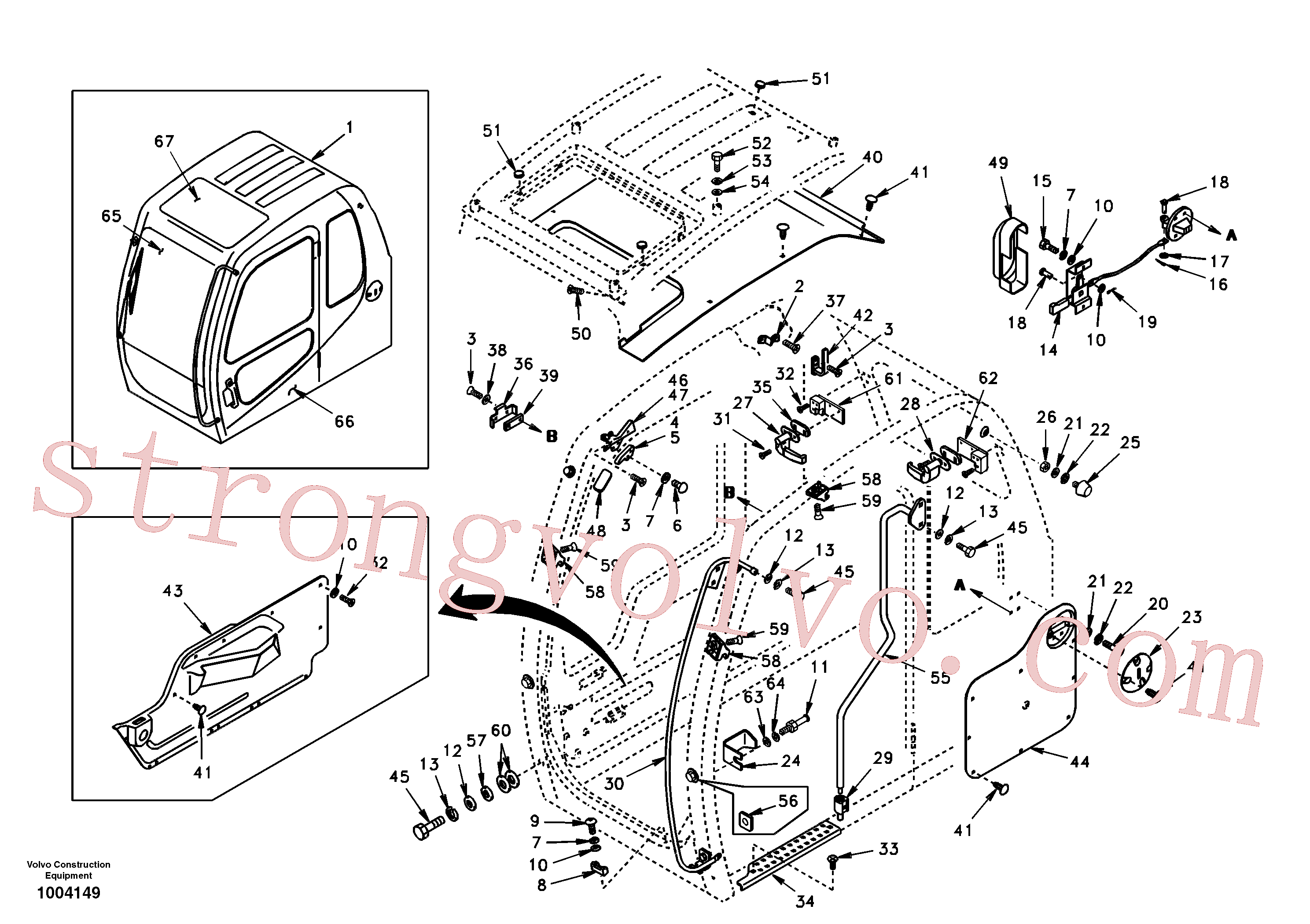 VOE969737 Volvo Cabina do operador(1004149 Montagem)