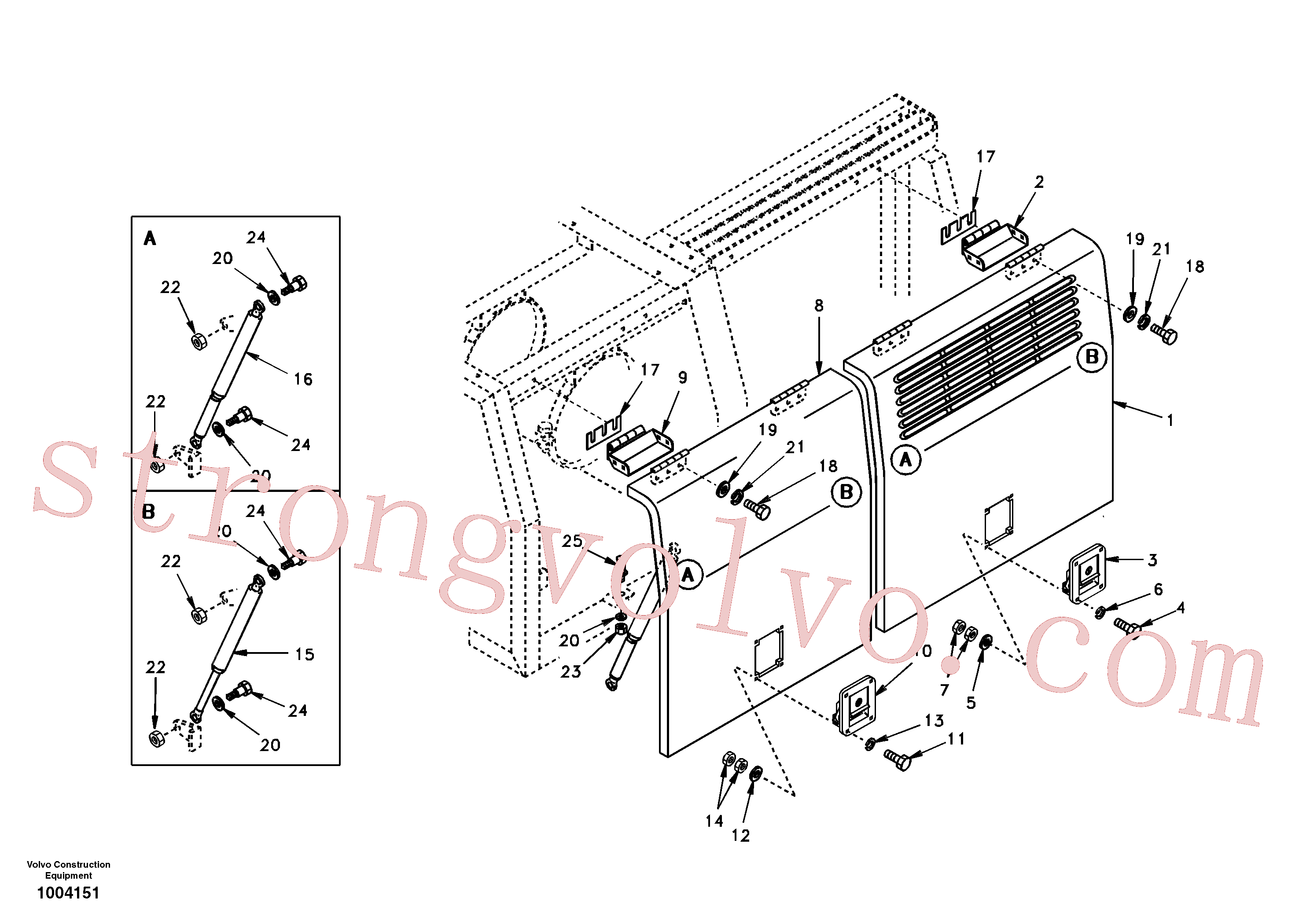 SA9011-10605 Volvo Porta, lateral(1004151 Montagem)