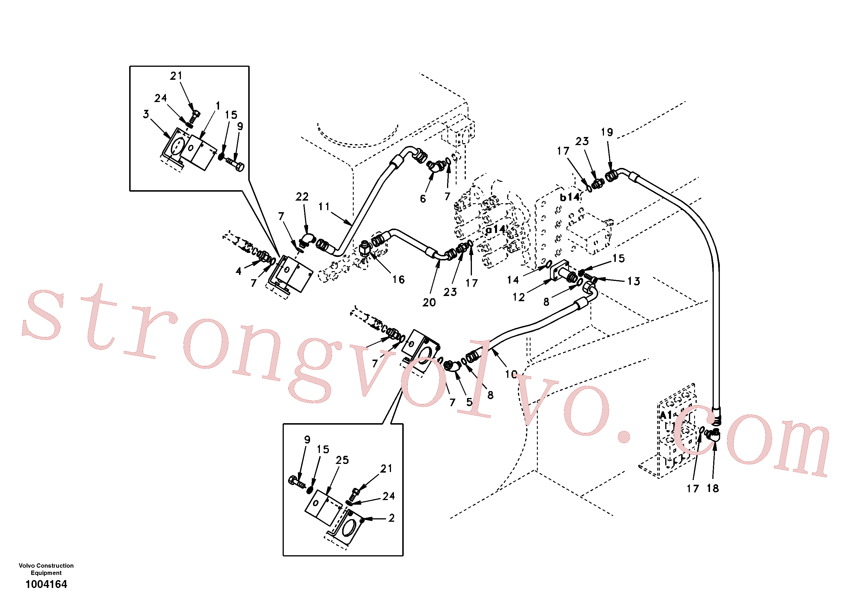 SA9414-11050 Volvo Hidráulica de serviço, martelo e cortador para topo(1004164 Montagem)