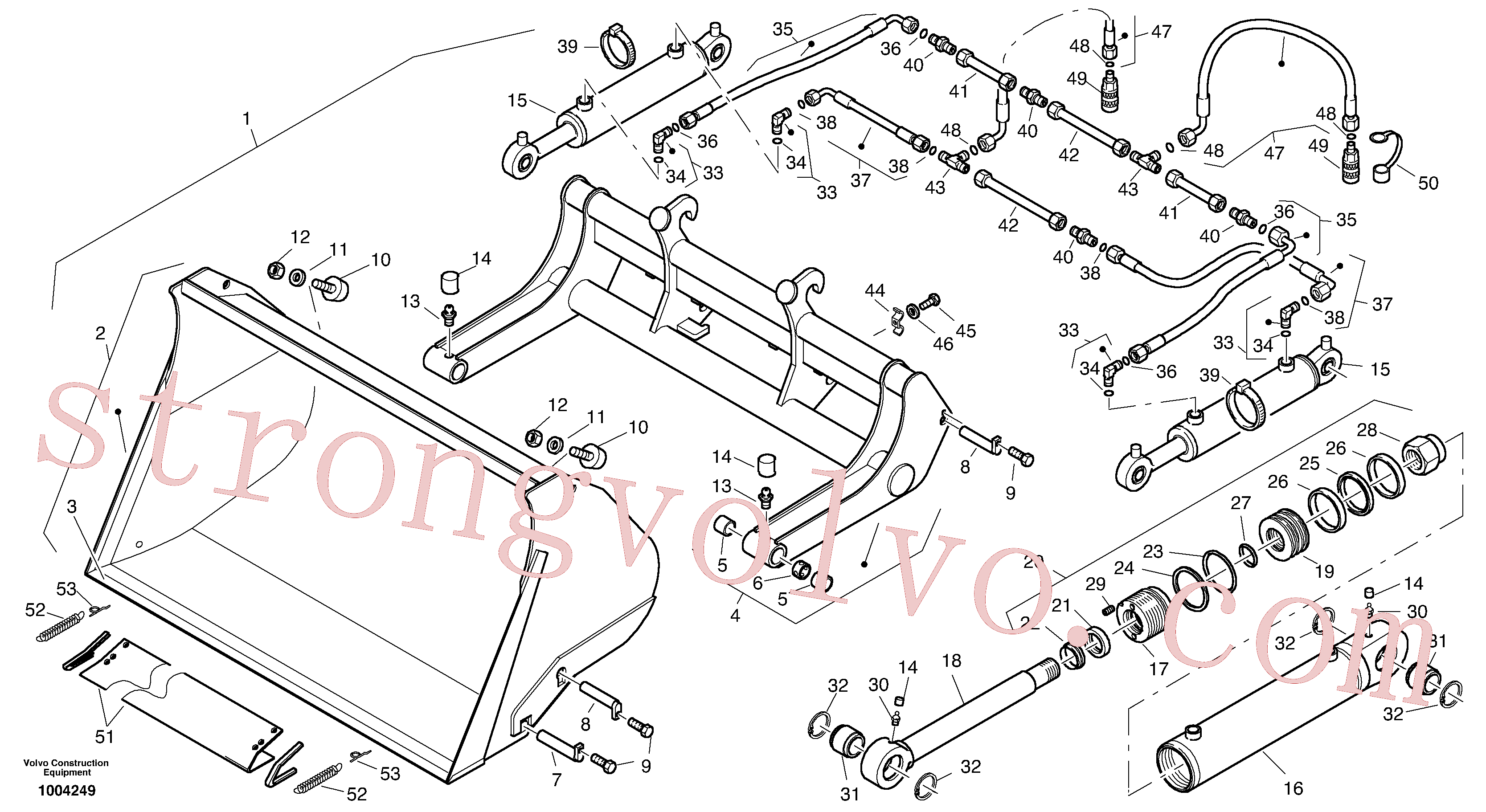 China Made VOE11305040 Ressalto escavadeira Volvo Acessórios para escavadeira