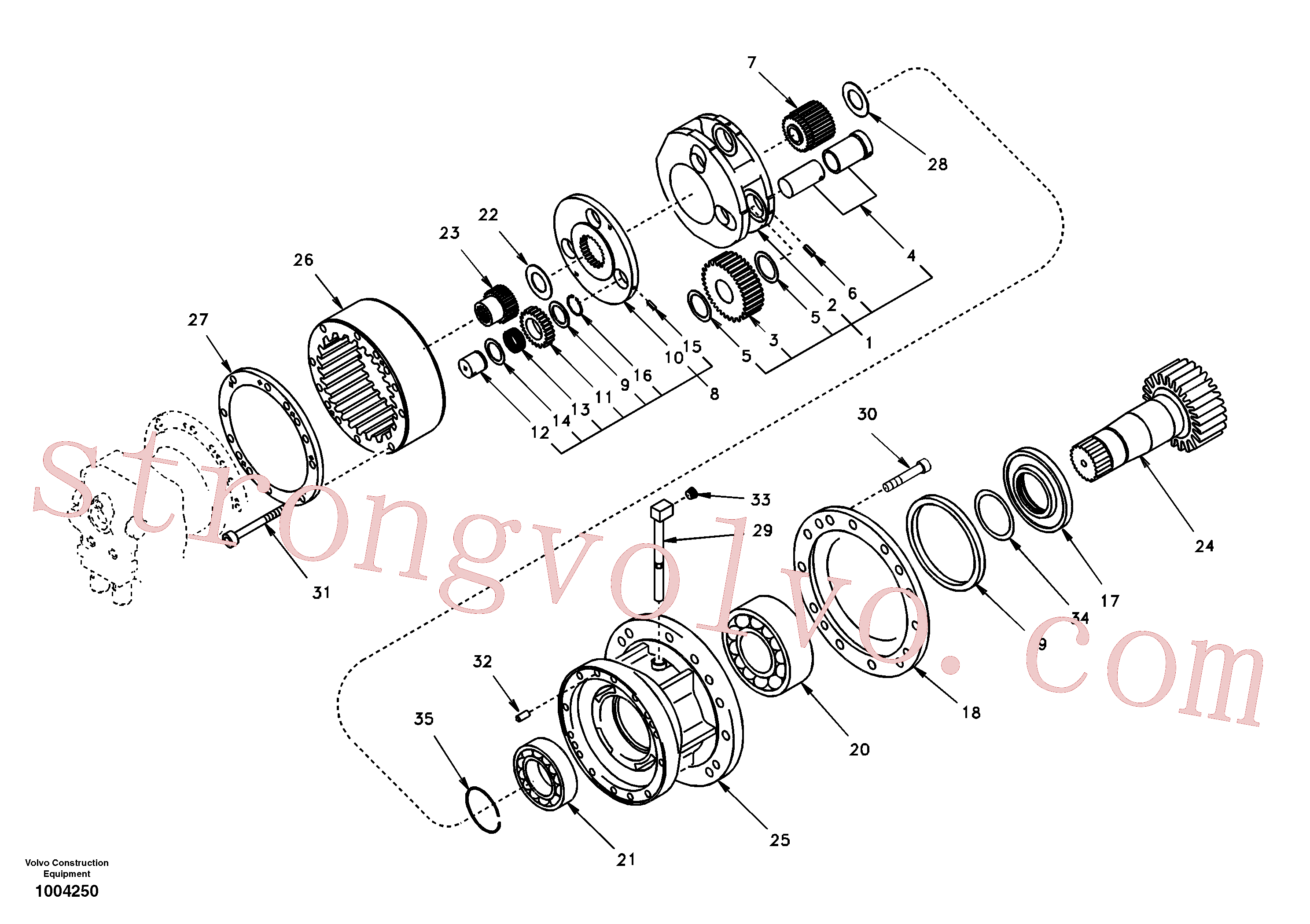 SA7118-00040 Volvo Caixa de velocidades rotativa(1004250 Montagem)