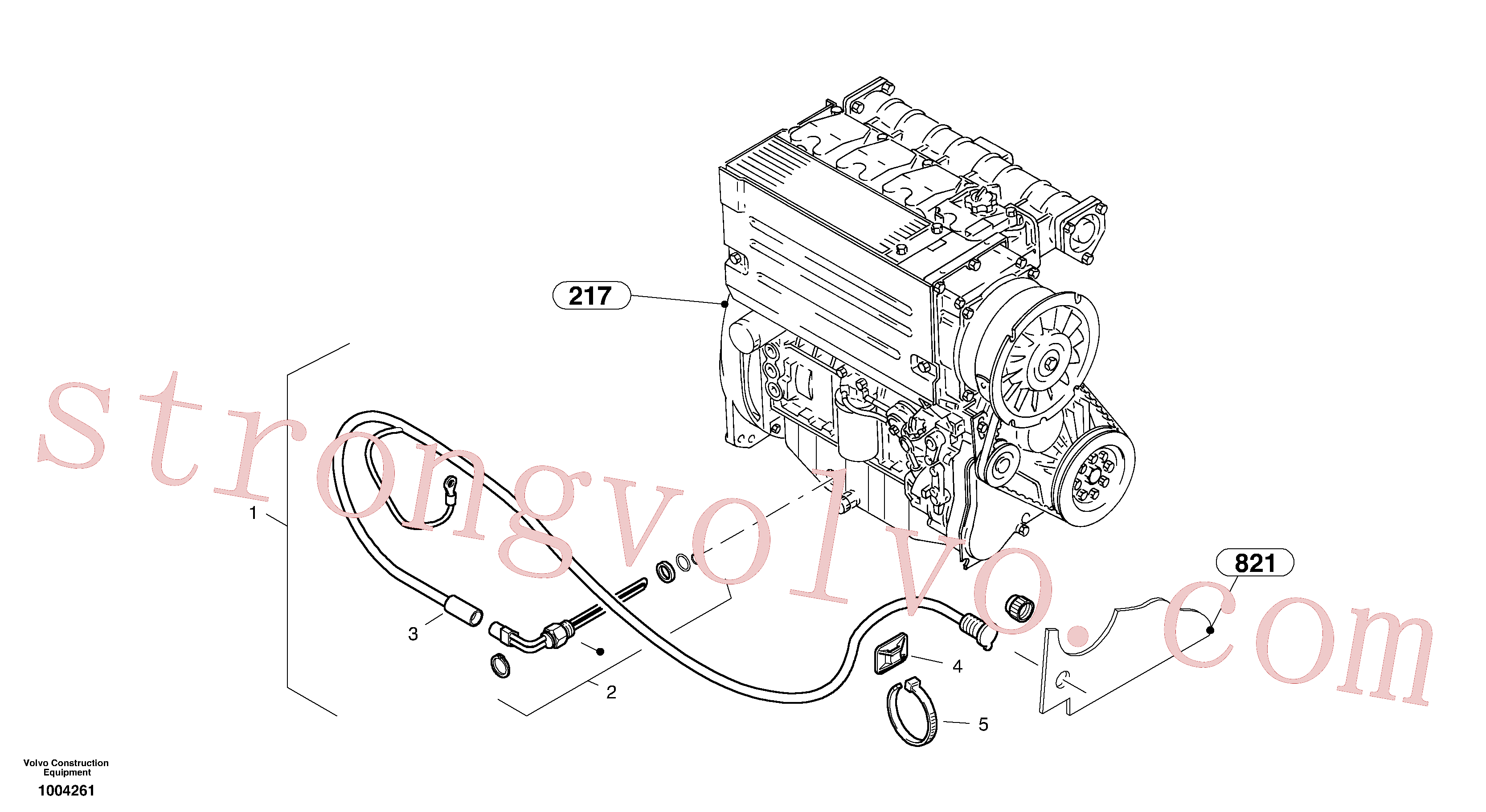VOE20460026 Volvo Pré-aquecimento do óleo do motor(1004261 Montagem)