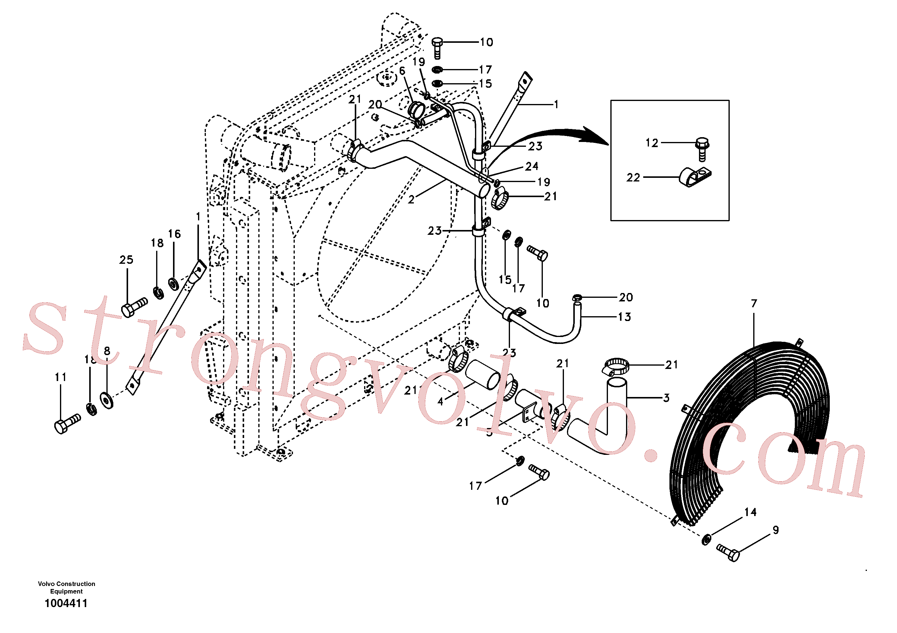 VOE14532259 Volvo Sistema de arrefecimento(1004411 Montagem)