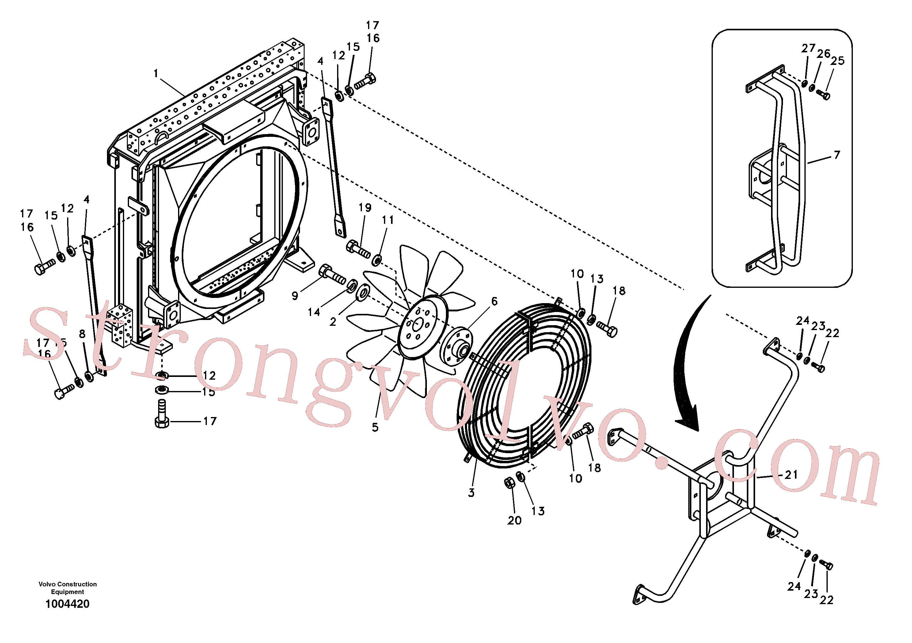Atacado VOE14518580 Resfriador de óleo Volvo escavadeira