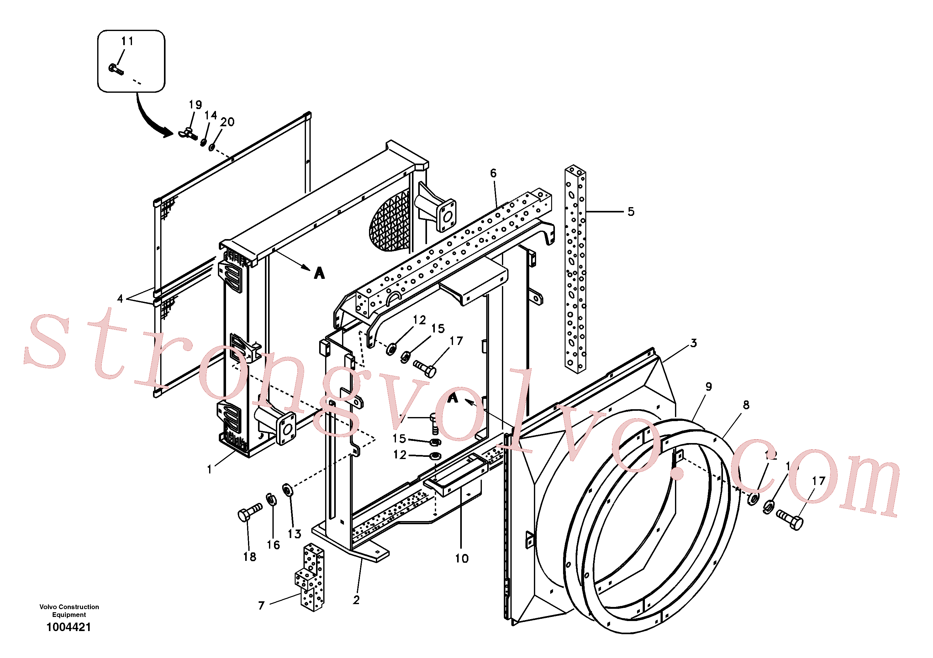 VOE14518580 Volvo Sistema hidráulico, refrigerador do óleo(1004421 Montagem)