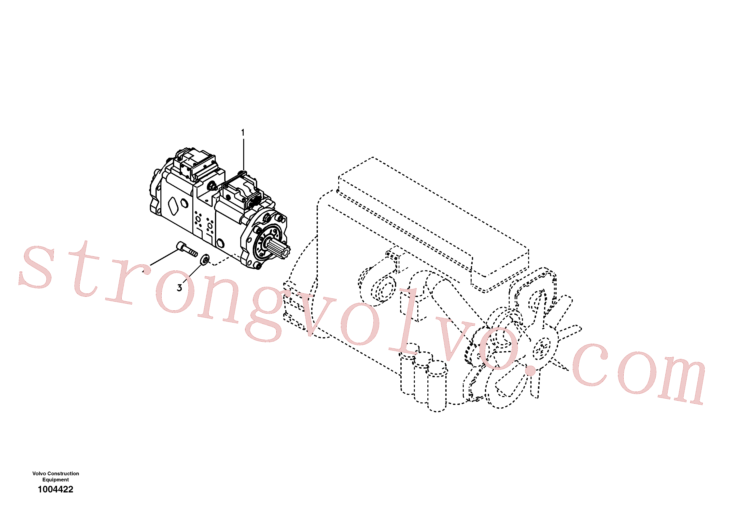 VOE14526609 Volvo Instalação da bomba(1004422 Montagem)