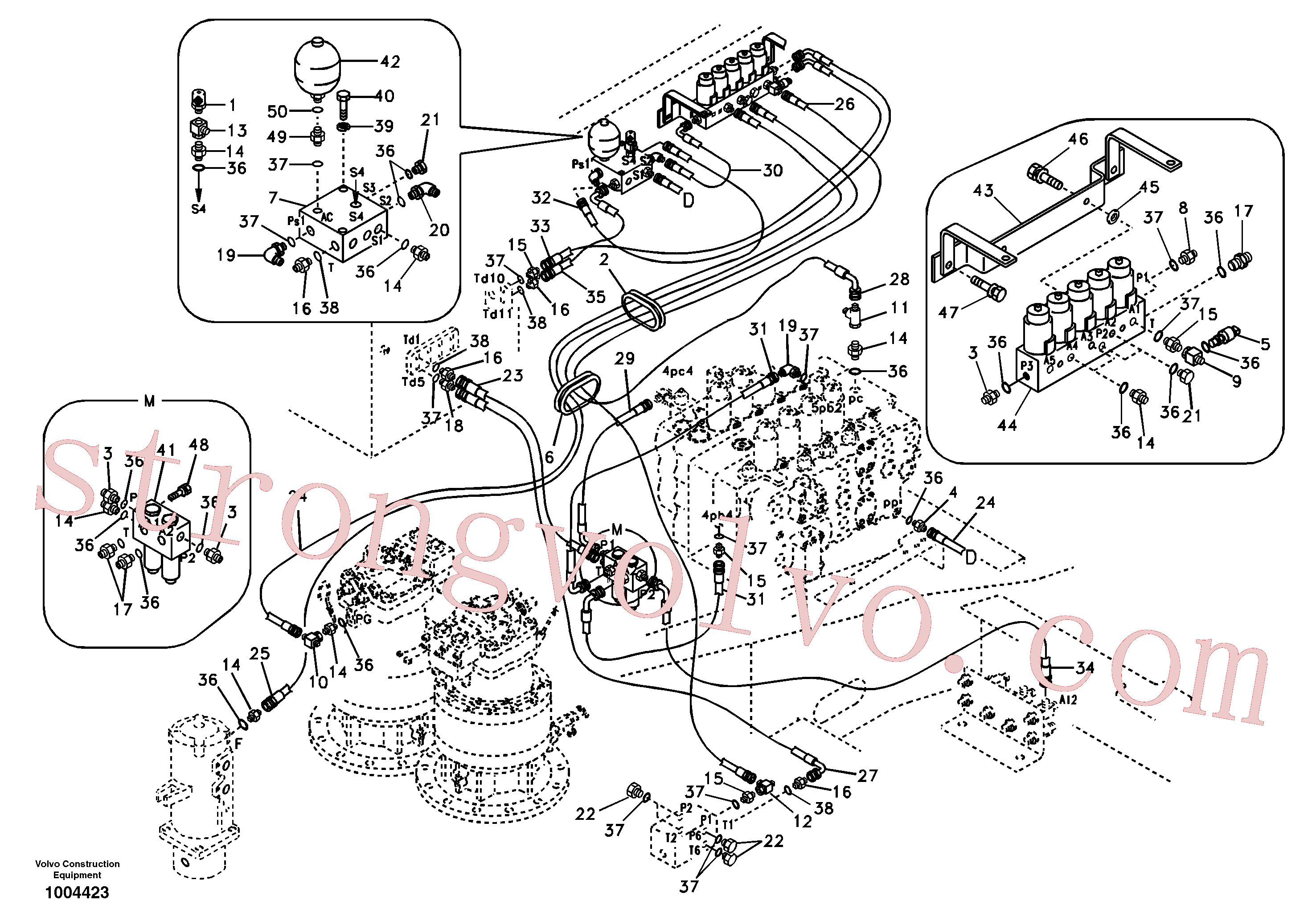 SA9453-03243 Volvo Sistema servomotor, válvula de comando para válvula solenóide(1004423 Montagem)