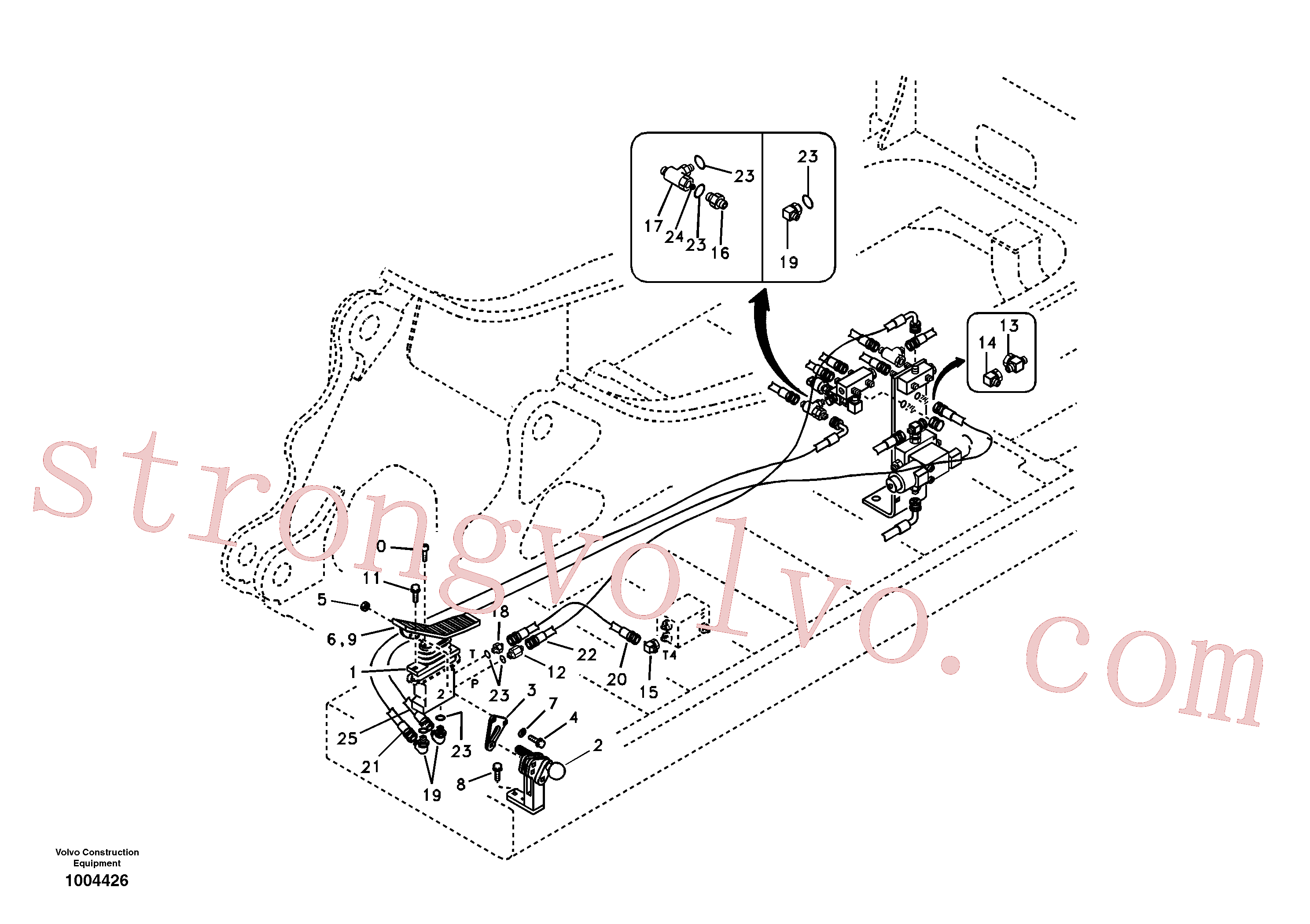 SA9451-03267 Volvo Sistema servomotor, martelo e corte(1004426 Montagem)