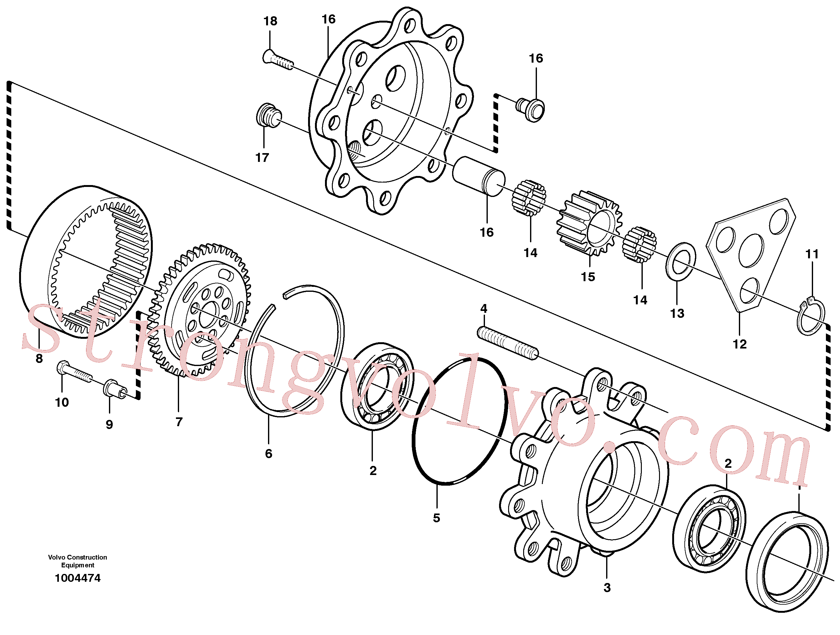 VOE17220227 Volvo Cubo de roda(1004474 Montagem)